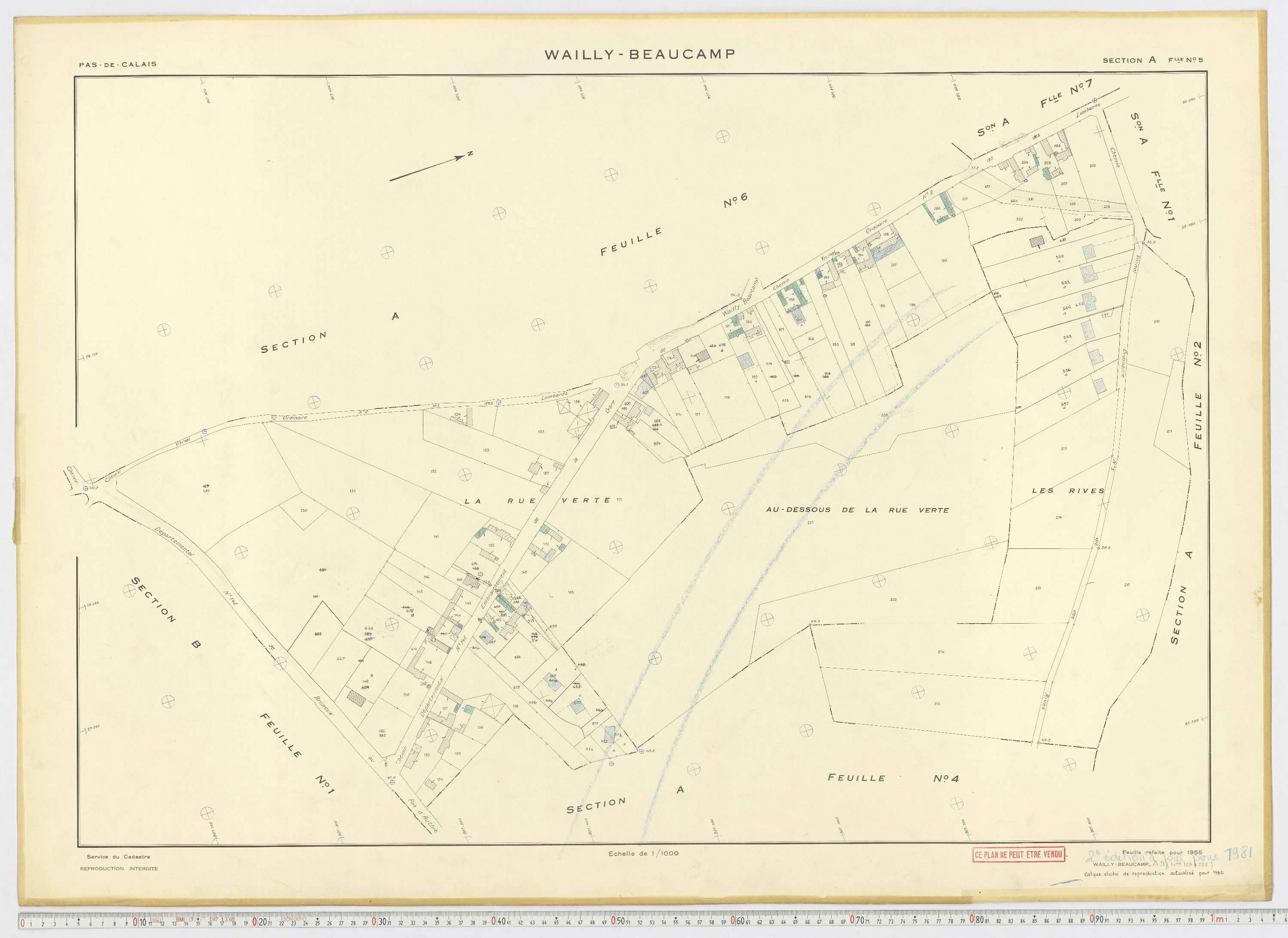 Wailly-Beaucamp - Section A, feuille 5.