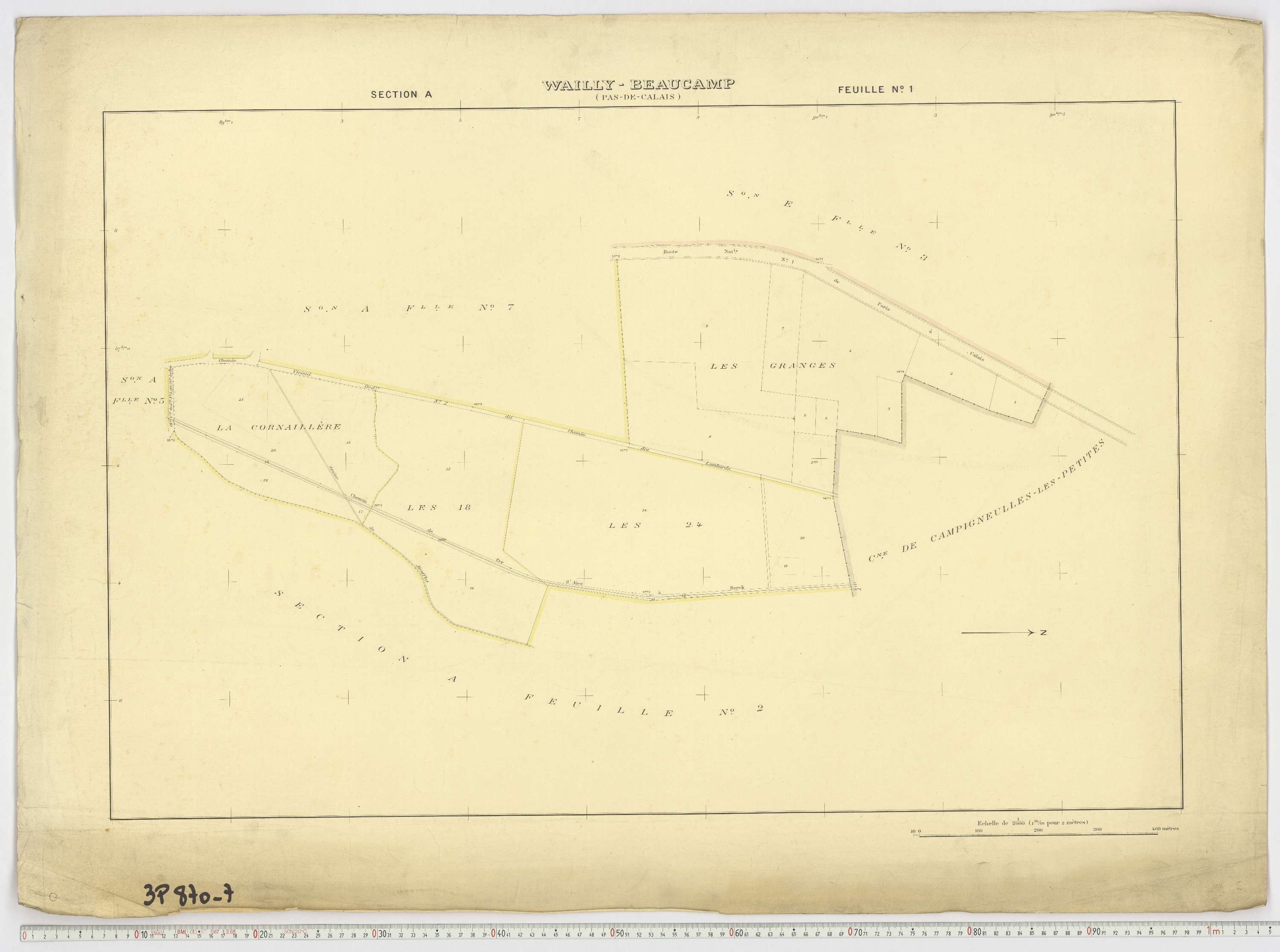Wailly-Beaucamp - Section A, feuille 1.