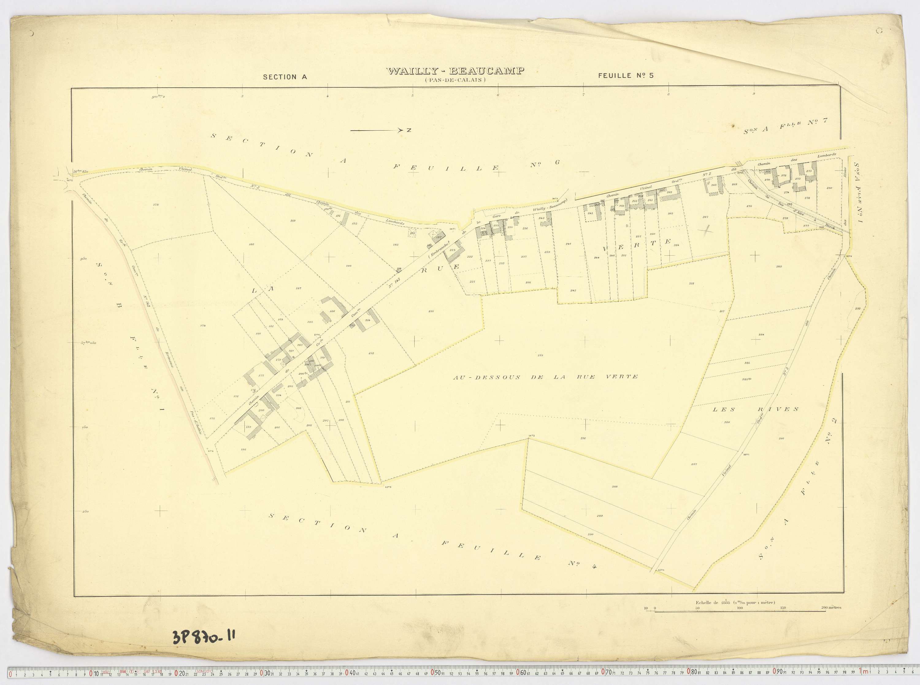 Wailly-Beaucamp - Section A, feuille 5.