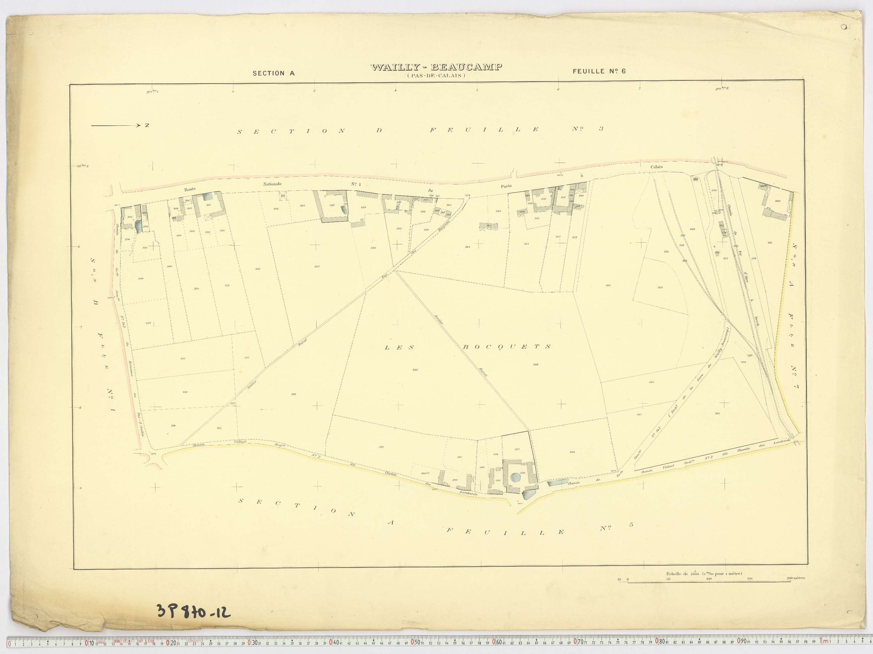 Wailly-Beaucamp - Section A, feuille 6.