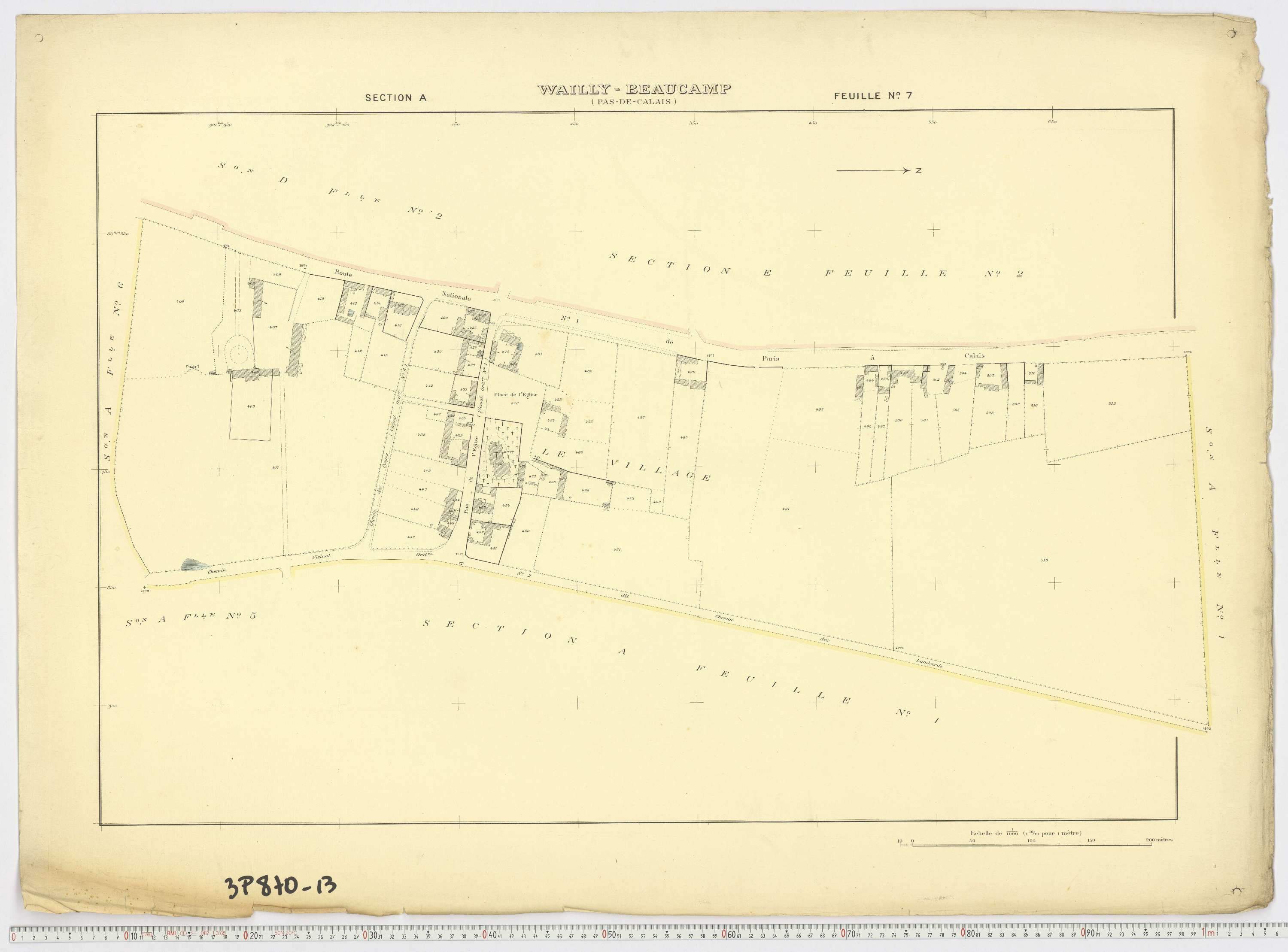 Wailly-Beaucamp - Section A, feuille 7.