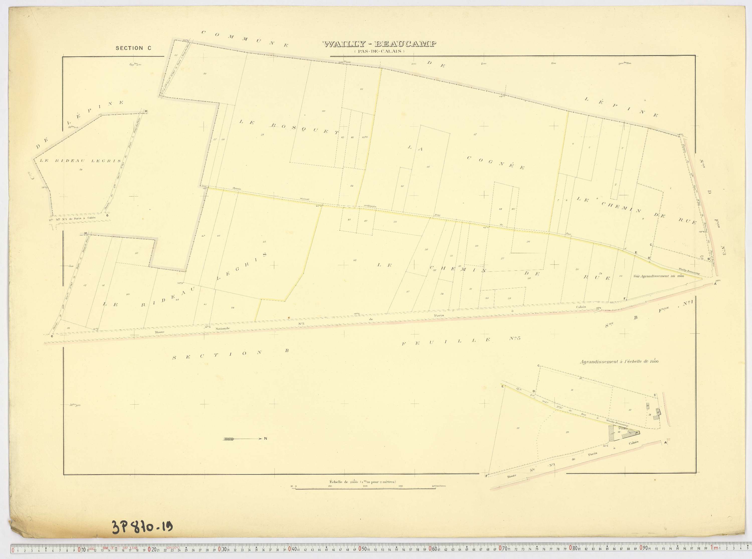 Wailly-Beaucamp - Section B, feuille 6.