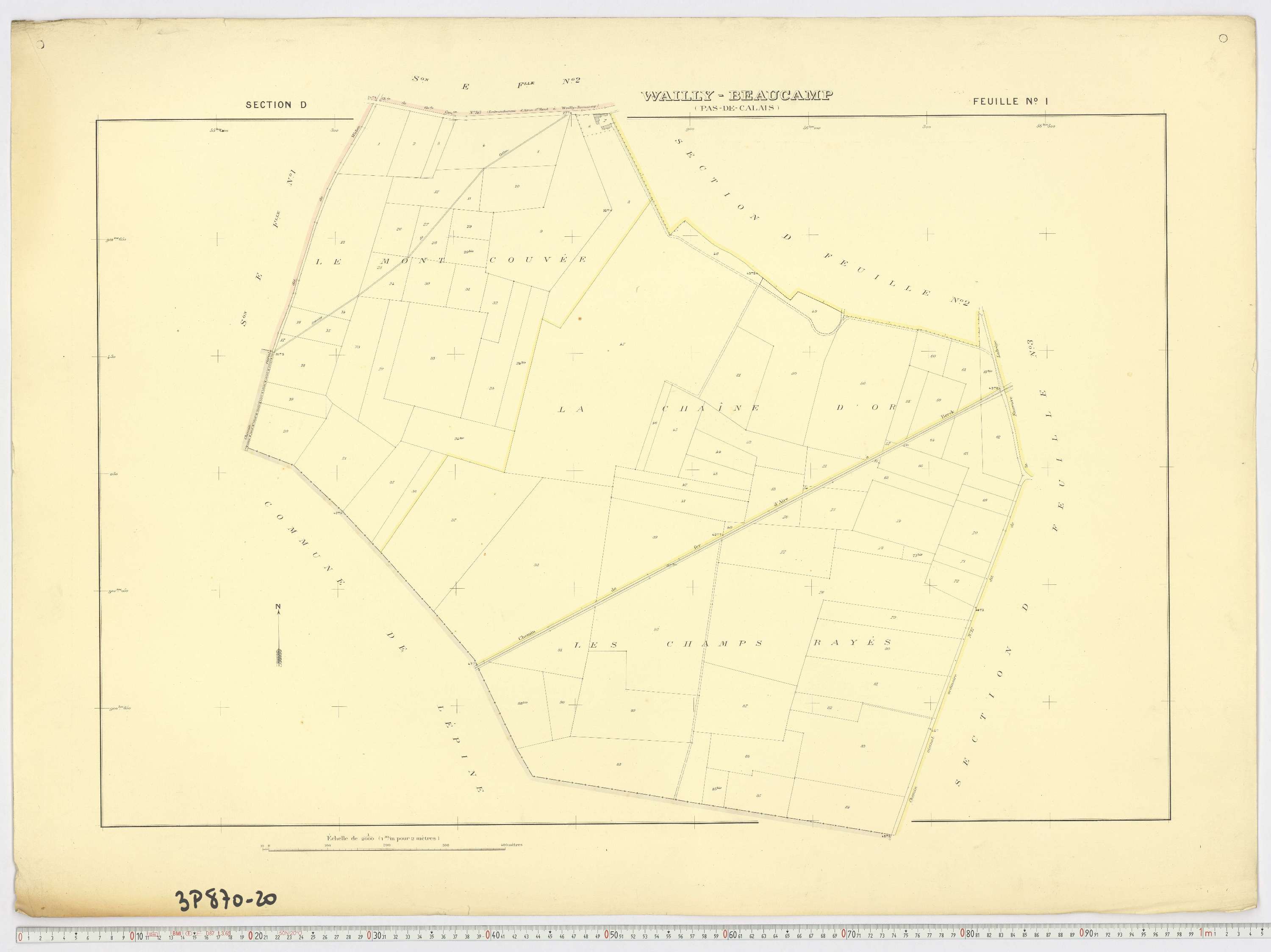Wailly-Beaucamp - Section D, feuille 1.