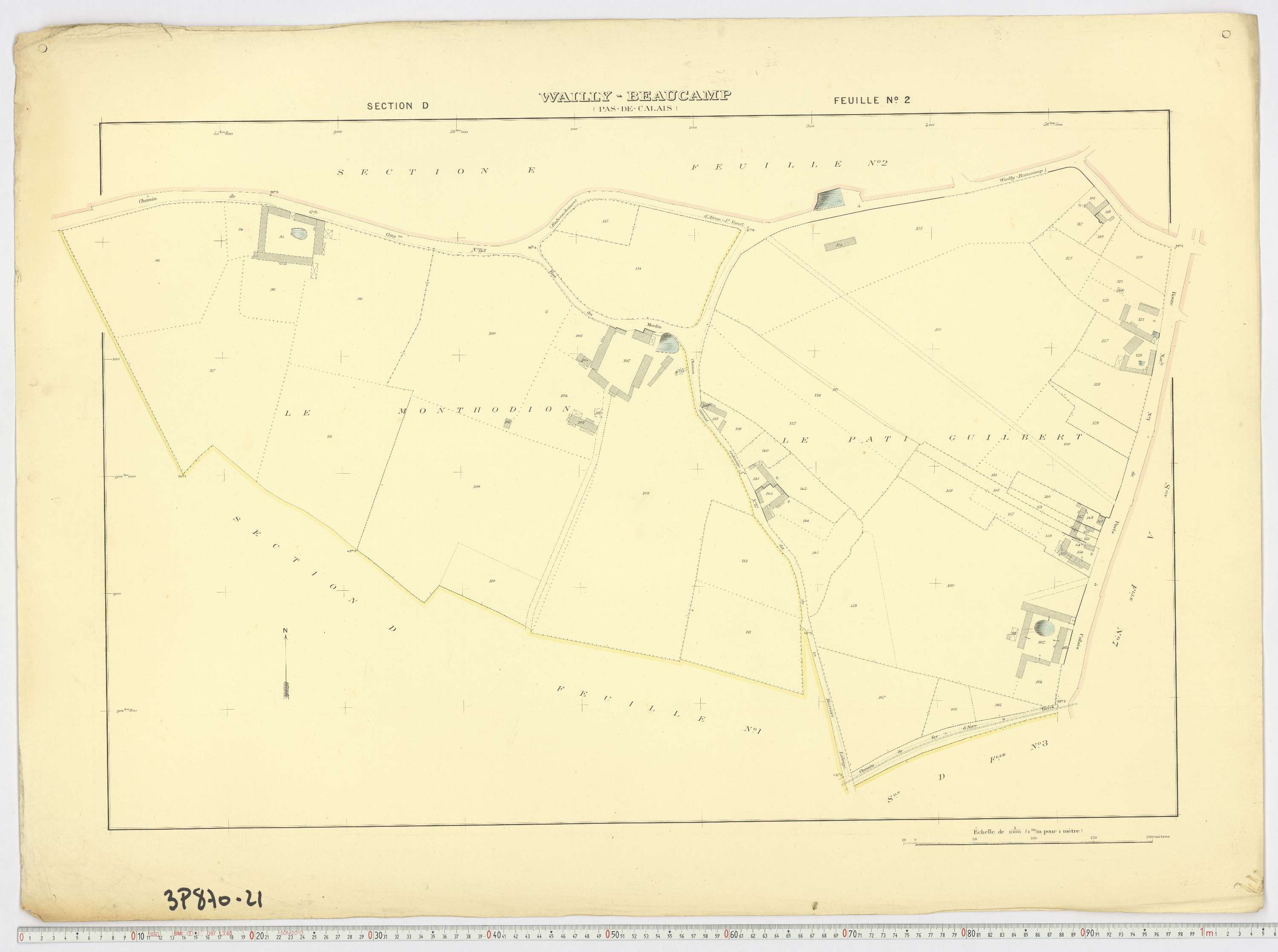 Wailly-Beaucamp - Section D, feuille 2.