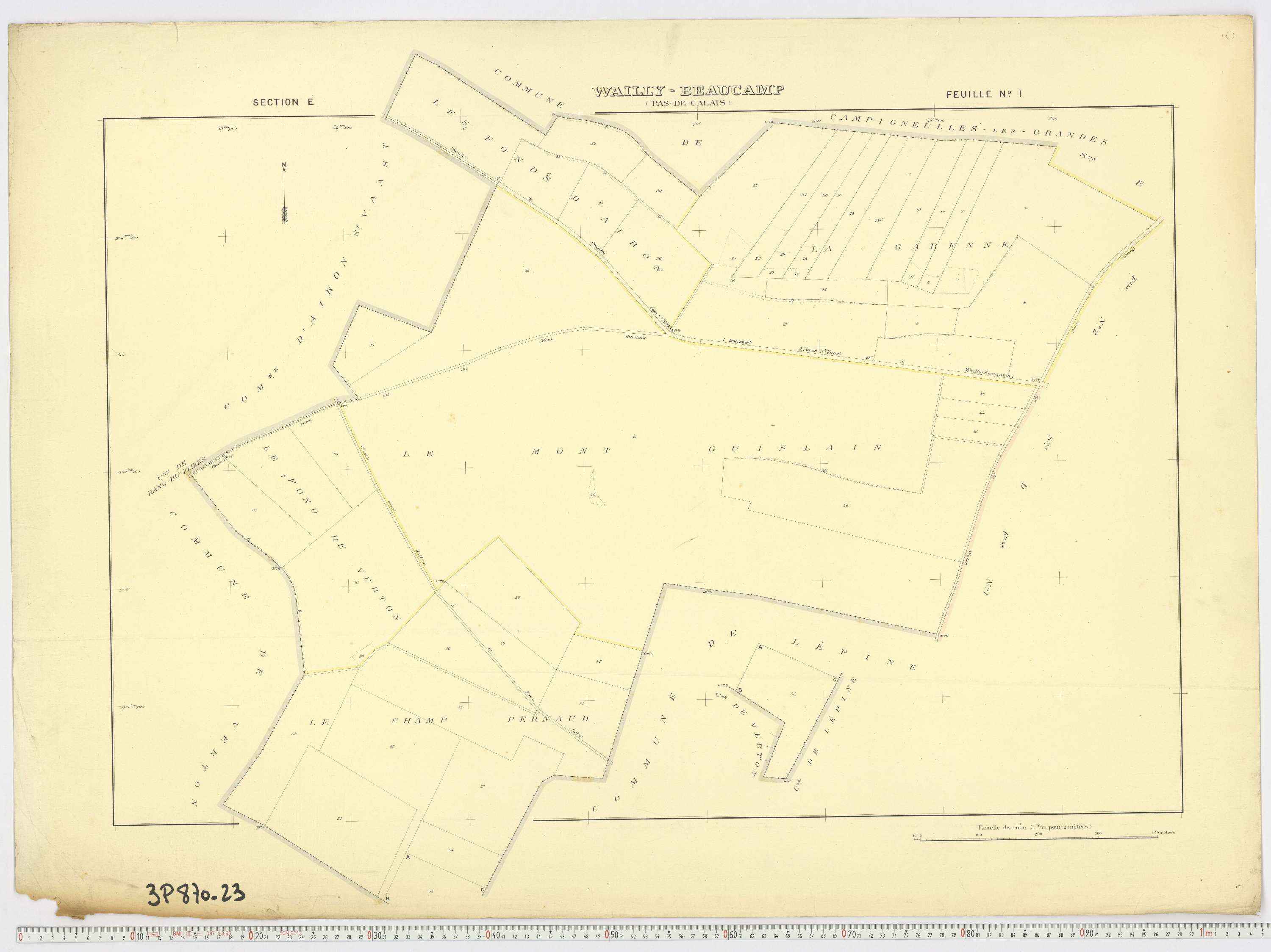 Wailly-Beaucamp - Section E, feuille 1.