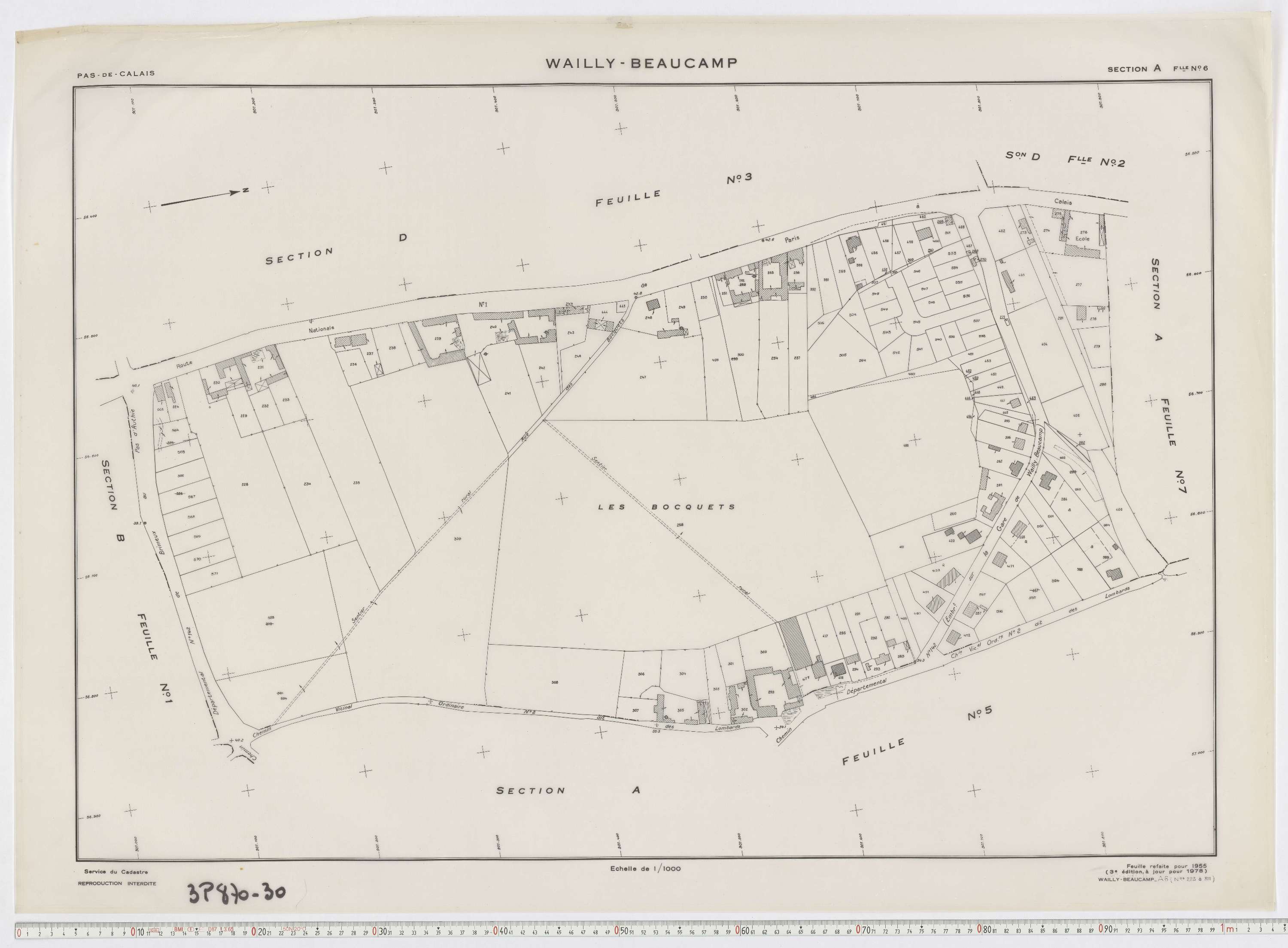 Wailly-Beaucamp - Section A, feuille 6.