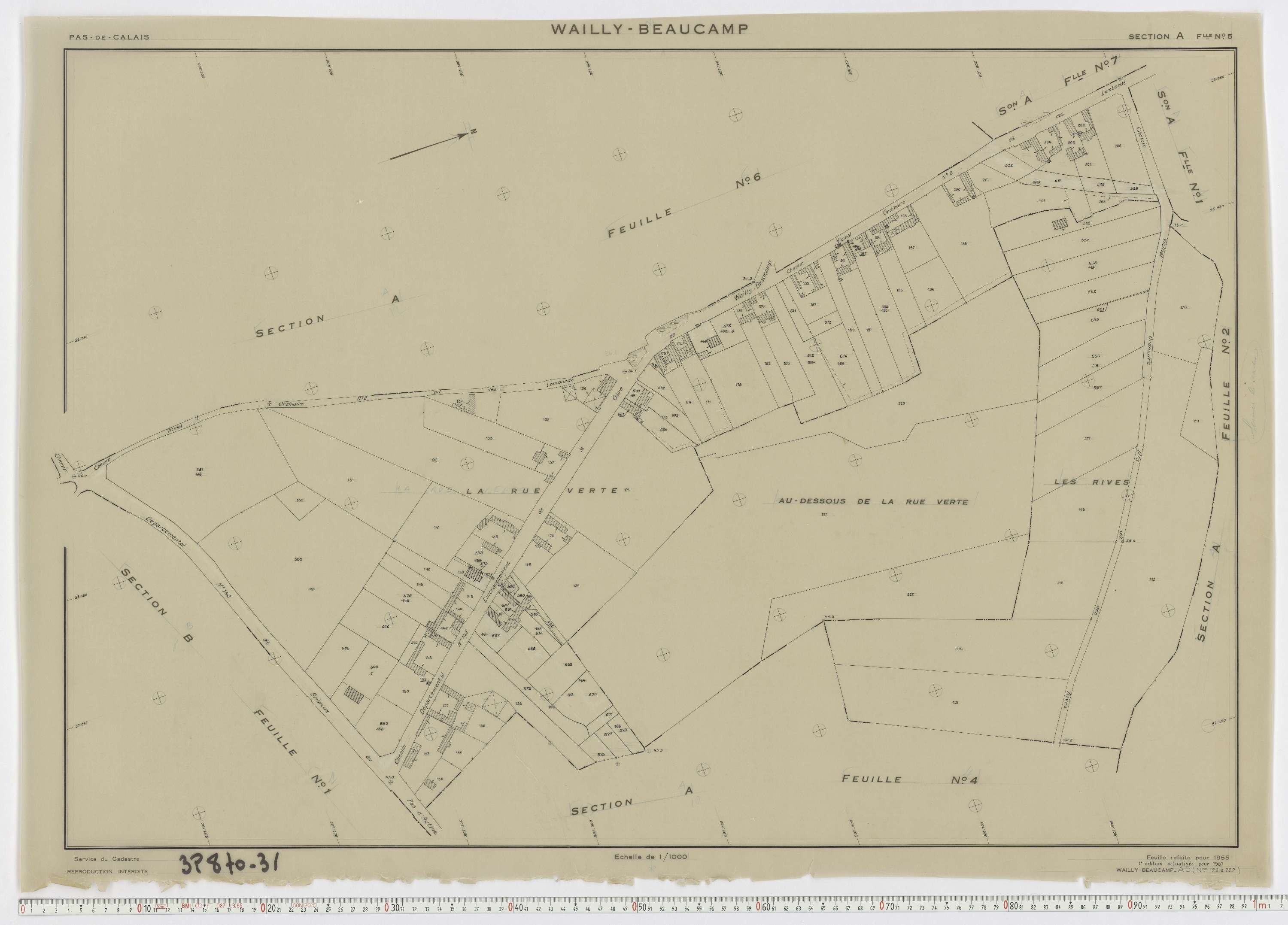 Wailly-Beaucamp - Section A, feuille 5.