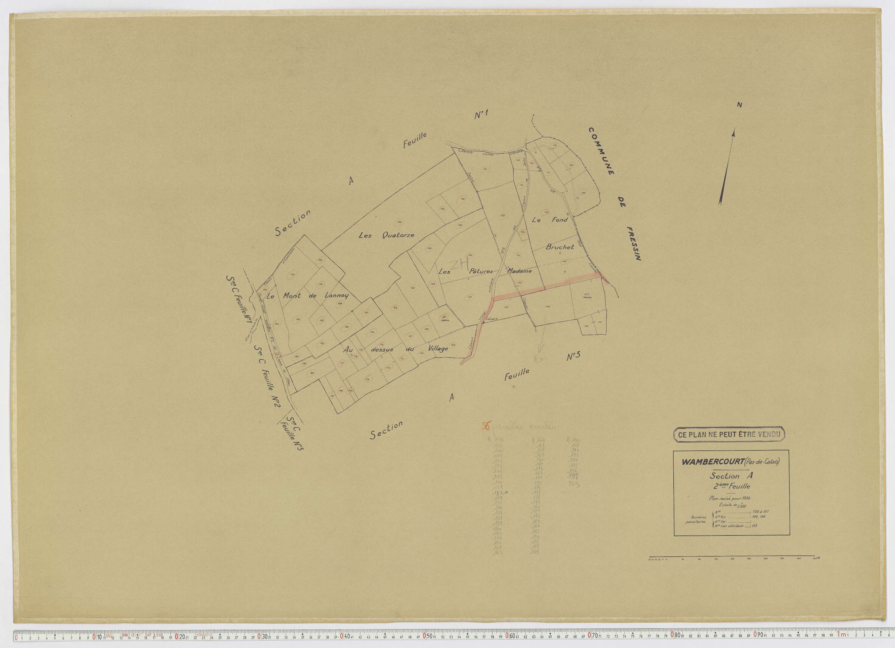 Wambercourt - Section A, feuille 2.