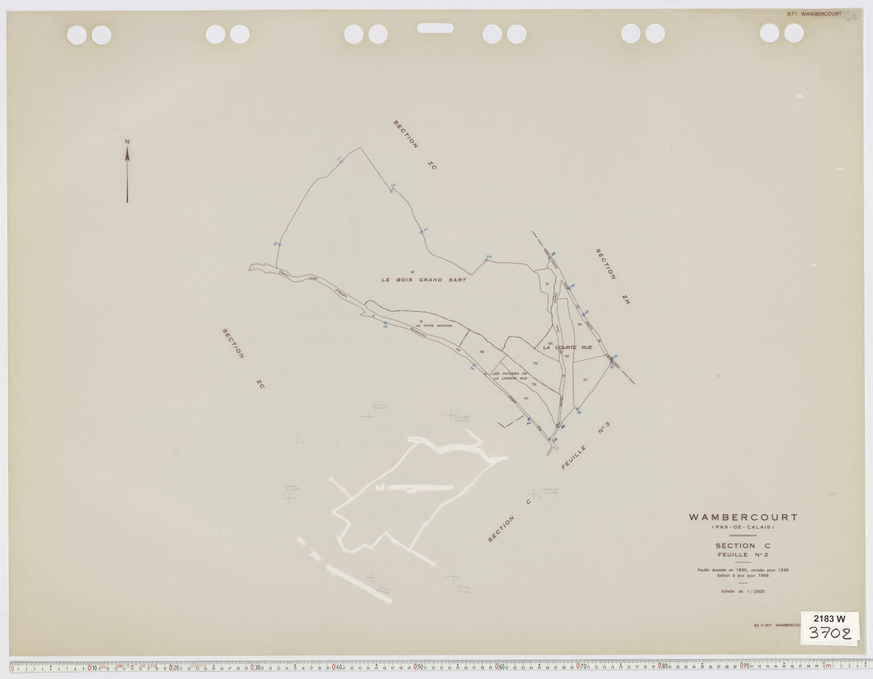 Wambercourt - Section C, feuille 2.