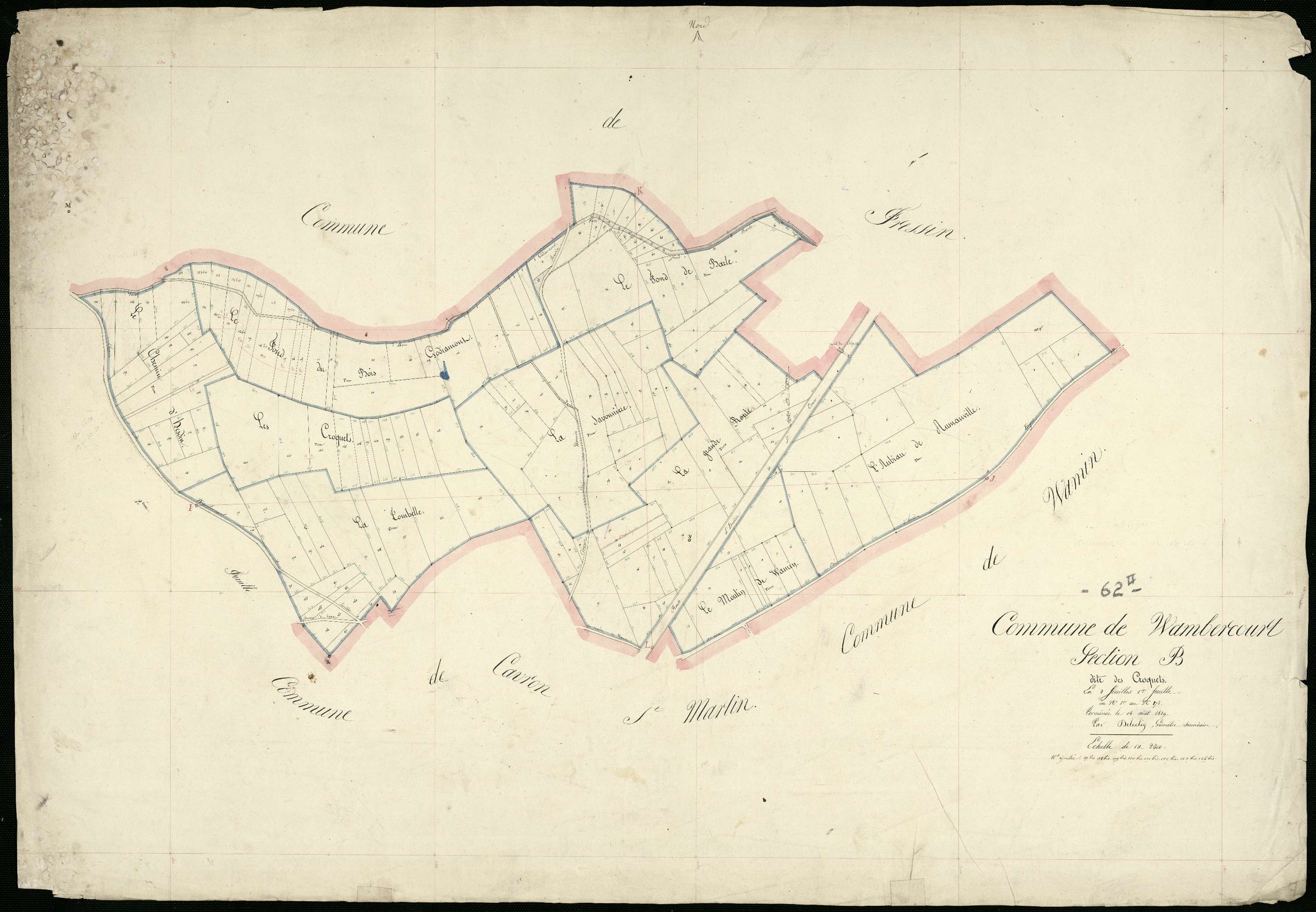 Wambercourt - Section B, 1re feuille