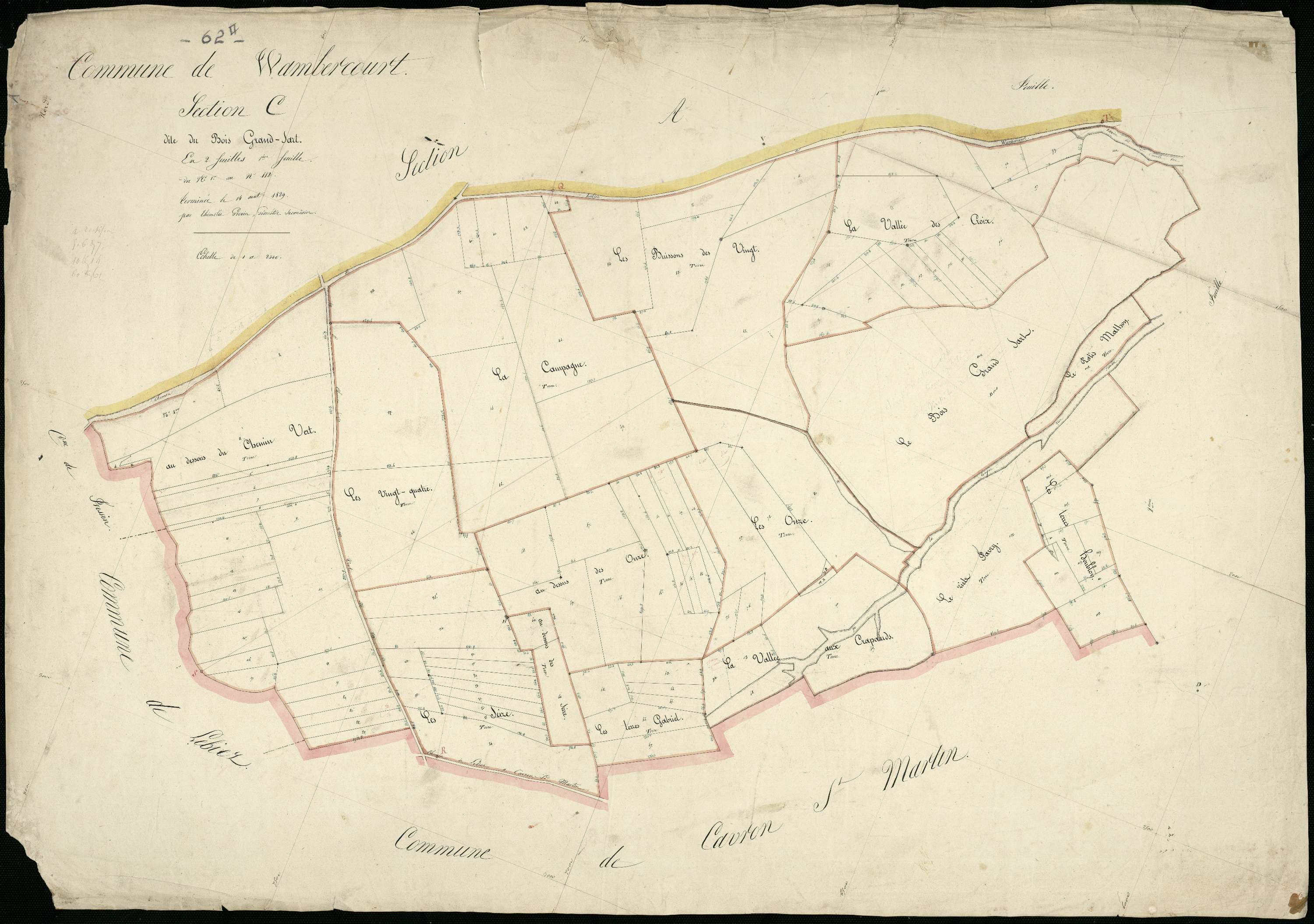 Wambercourt - Section C, 1re feuille