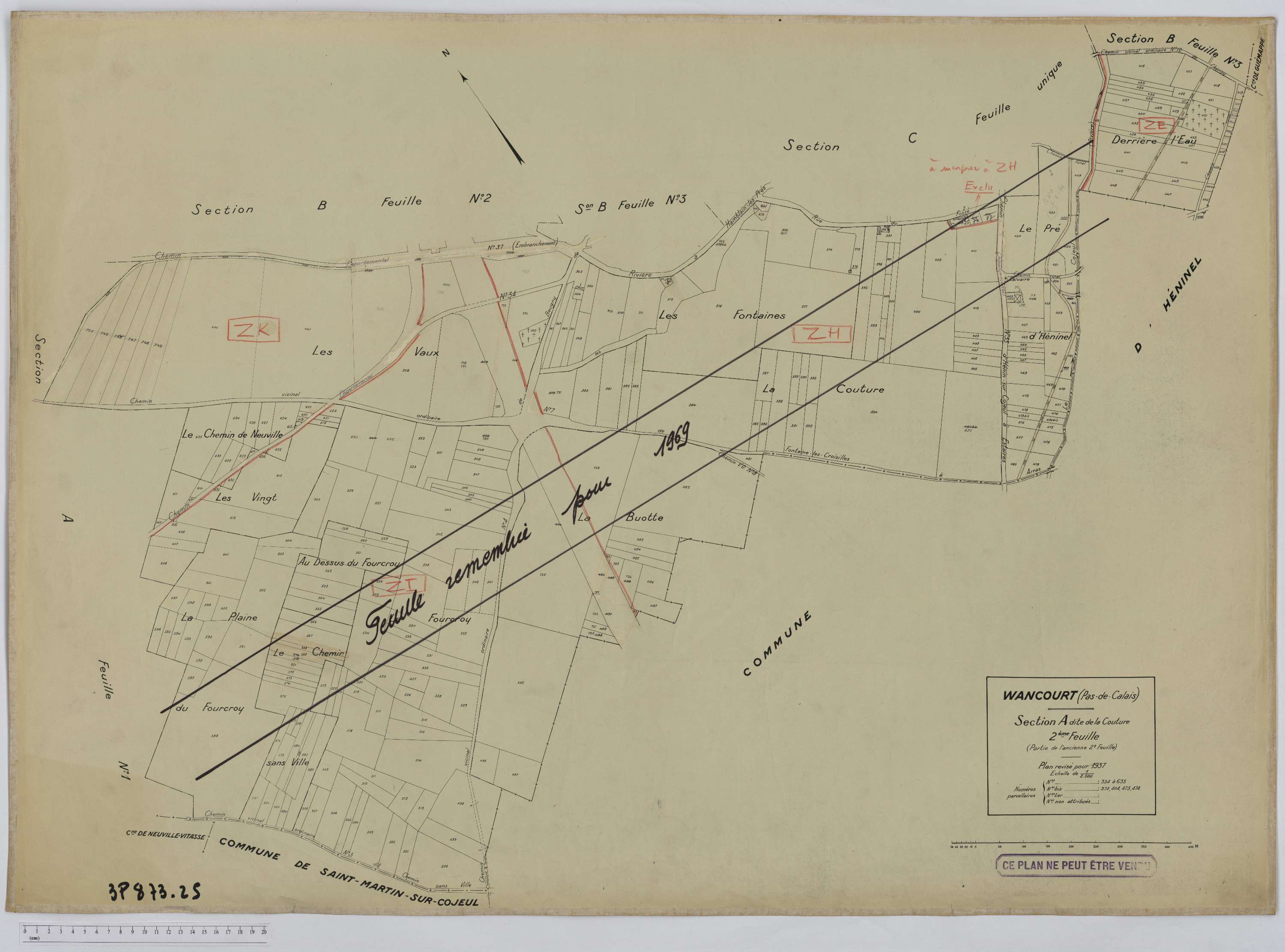 Wancourt - Section A, feuille 2.