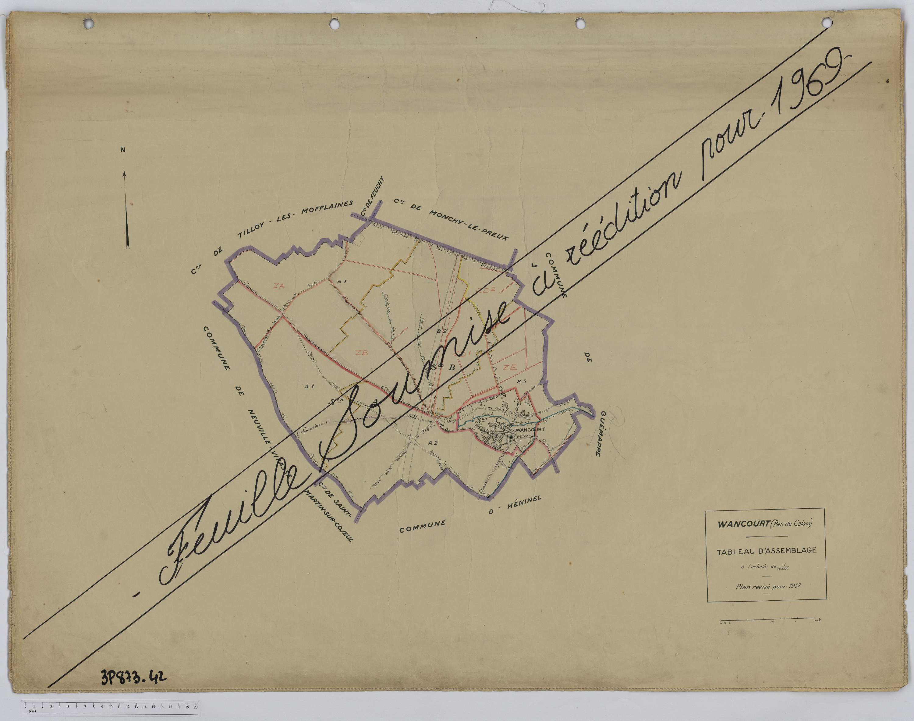 Wancourt - Tableau d'assemblage.