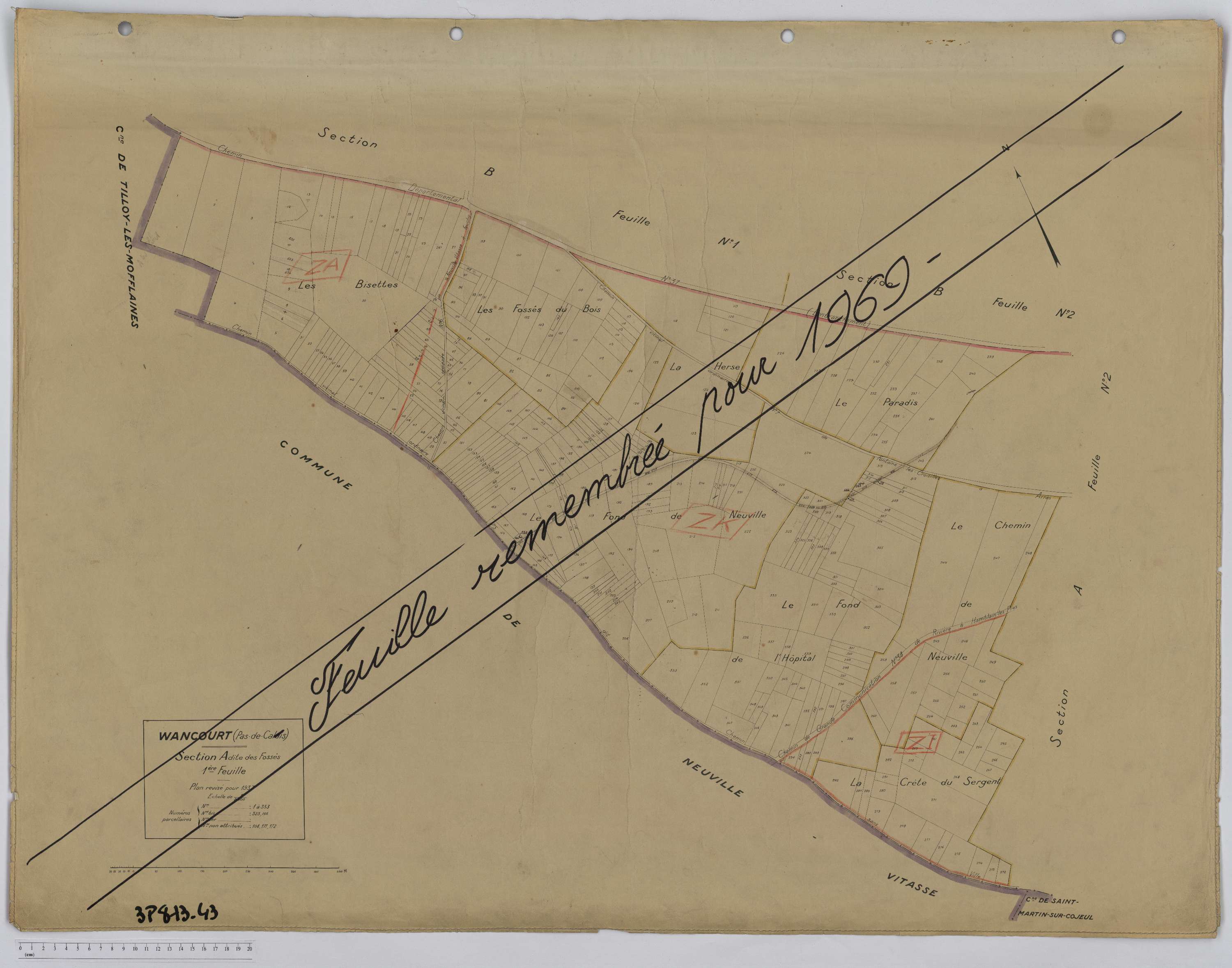 Wancourt - Section A, feuille 1.