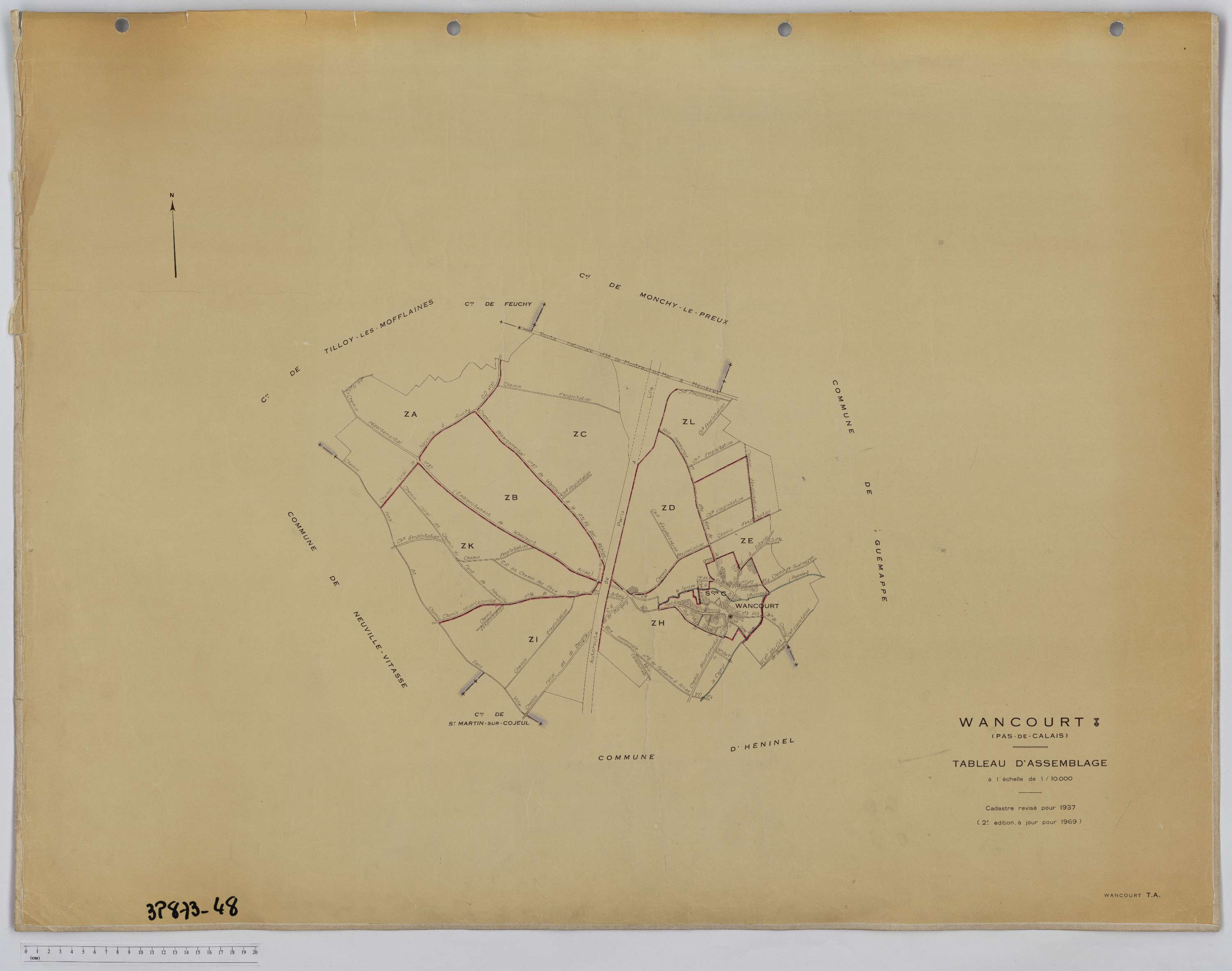 Wancourt - Tableau d'assemblage.