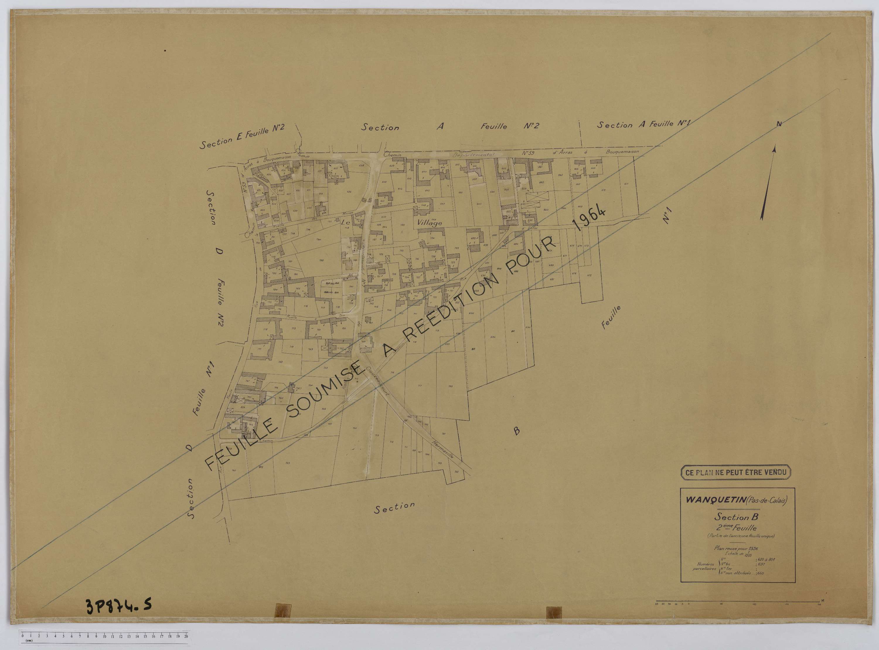 Wanquetin - Section B, feuille 2.
