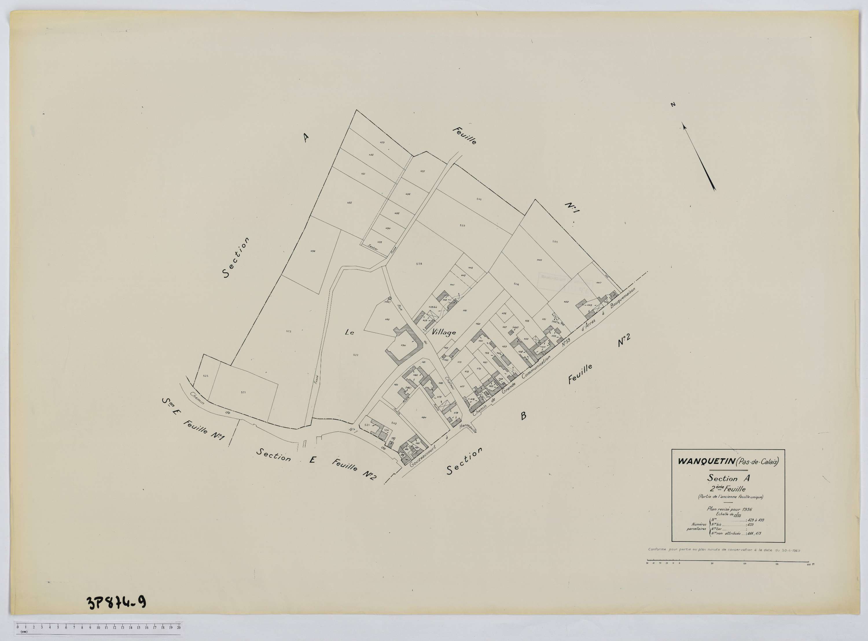 Wanquetin - Section A, feuille 2.