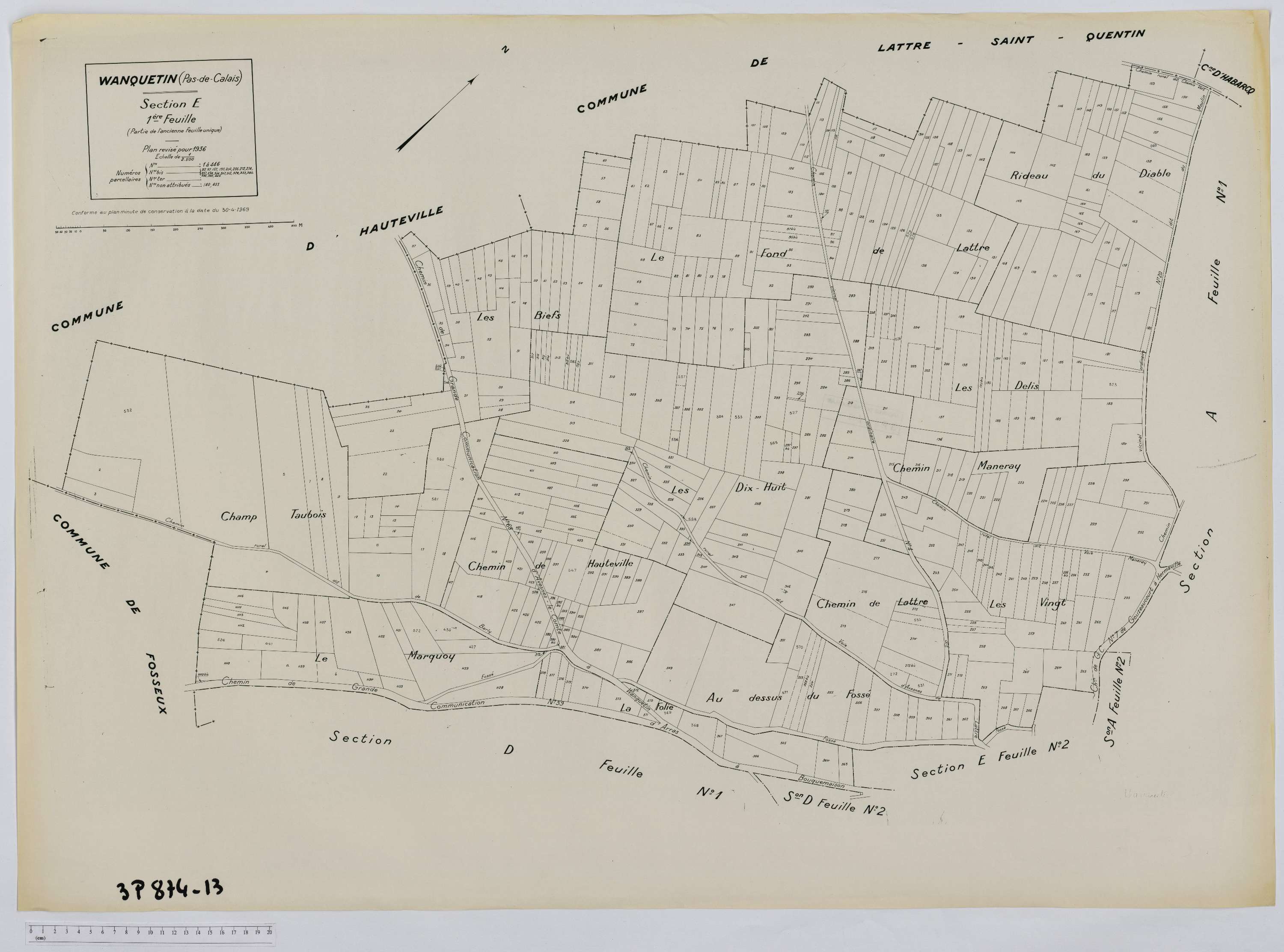 Wanquetin - Section E, feuille 1.