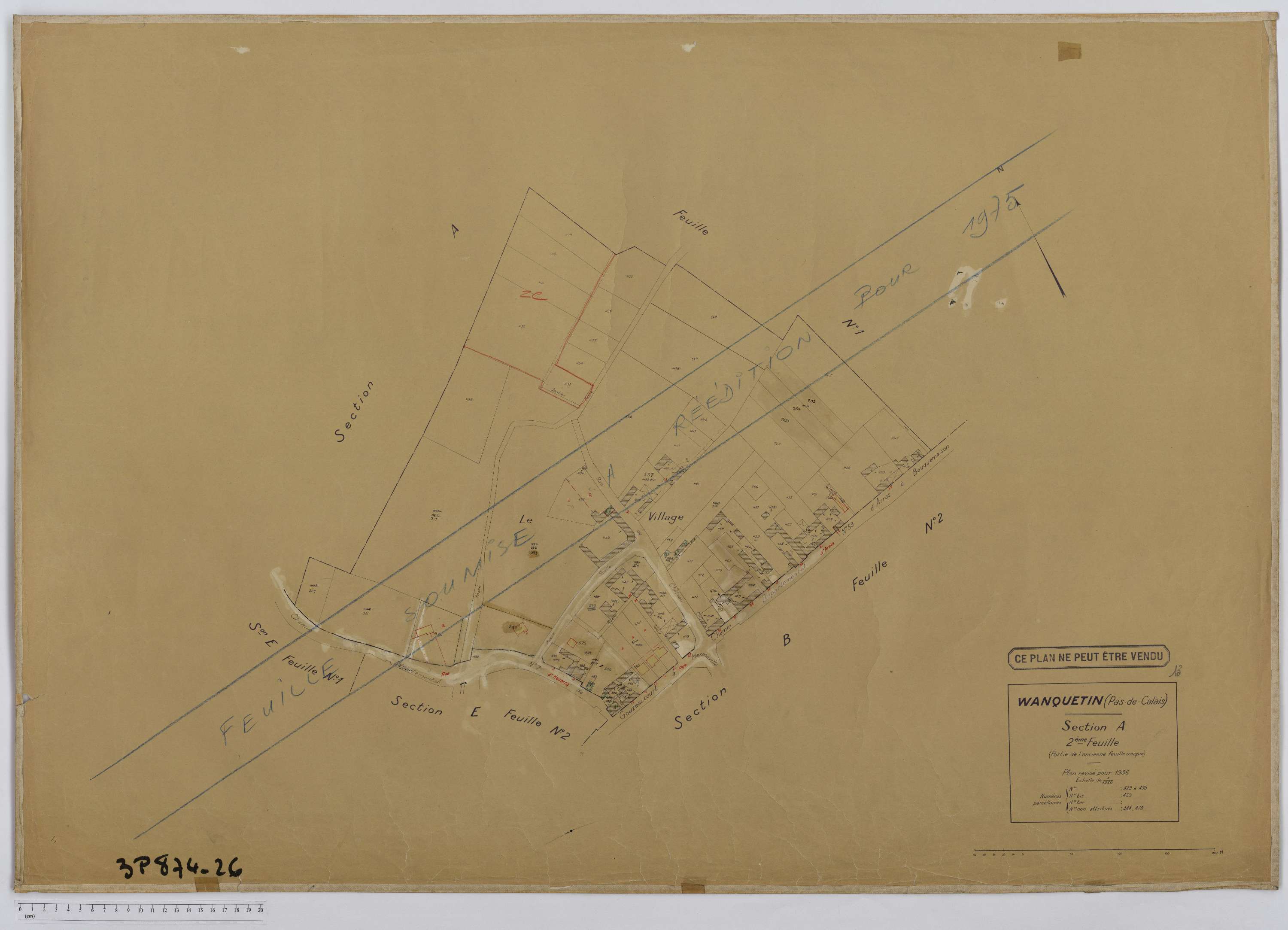 Wanquetin - Section A, feuille 2.