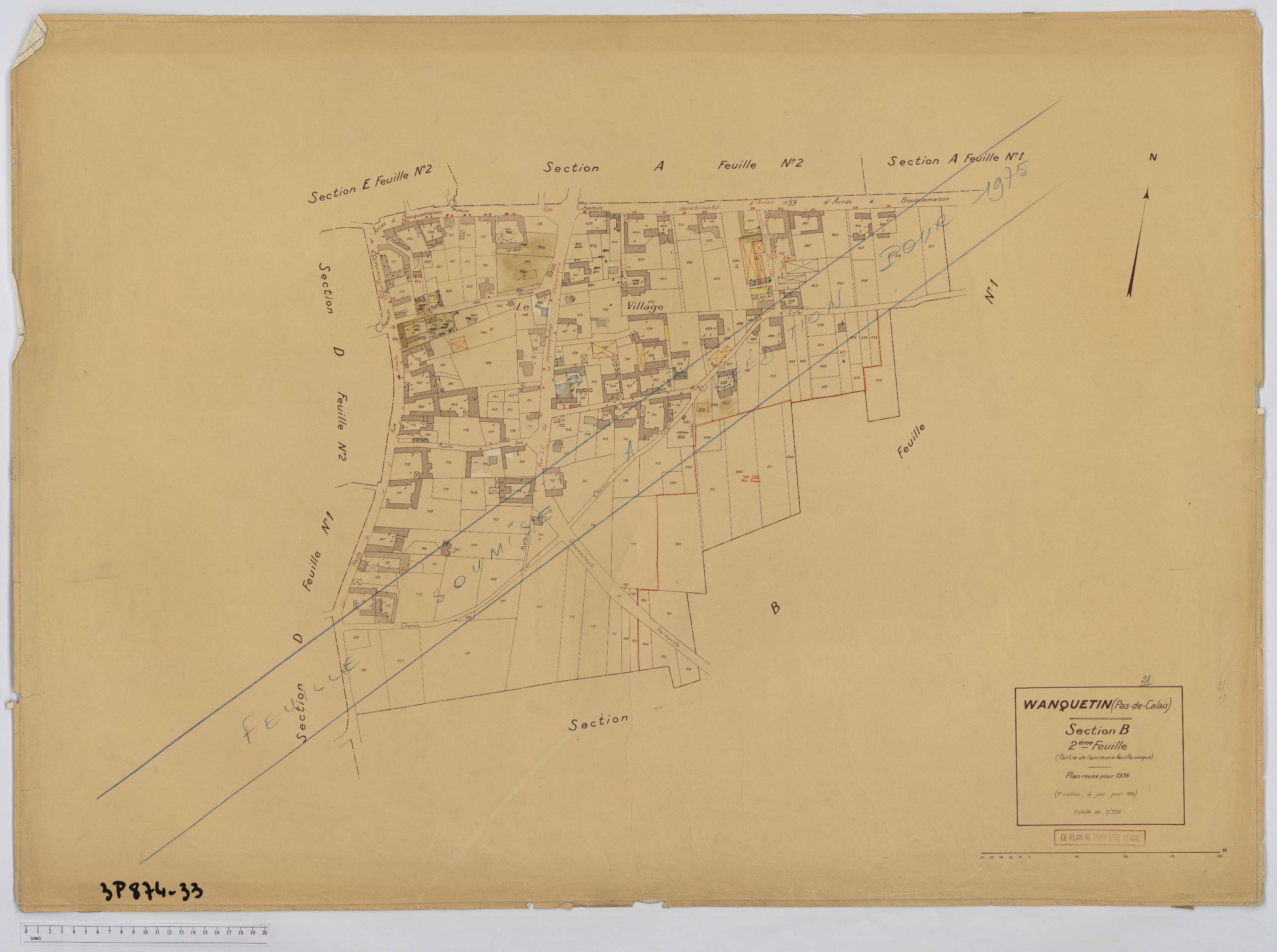 Wanquetin - Section B, feuille 2.