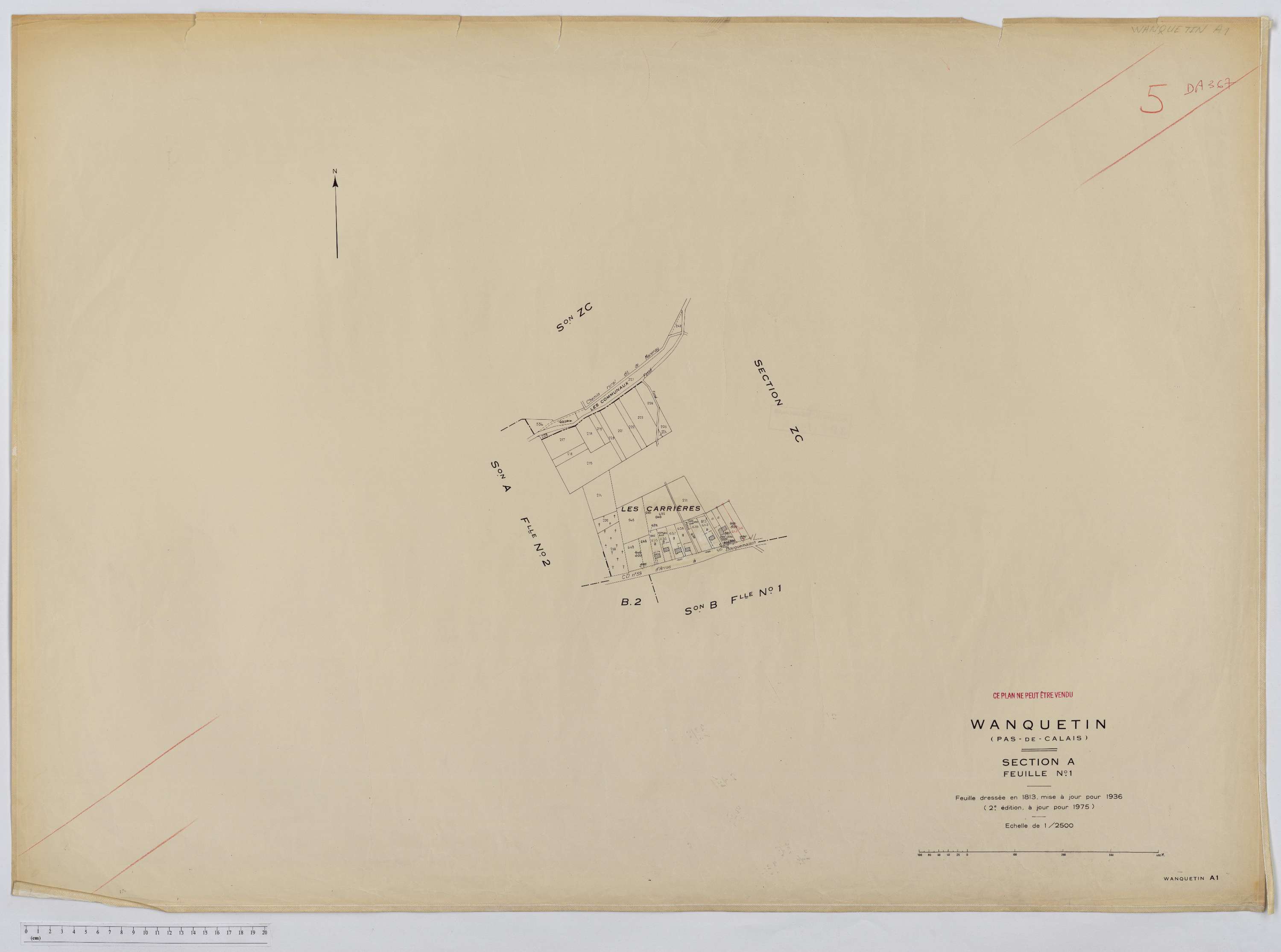 Wanquetin - Section A, feuille 1.