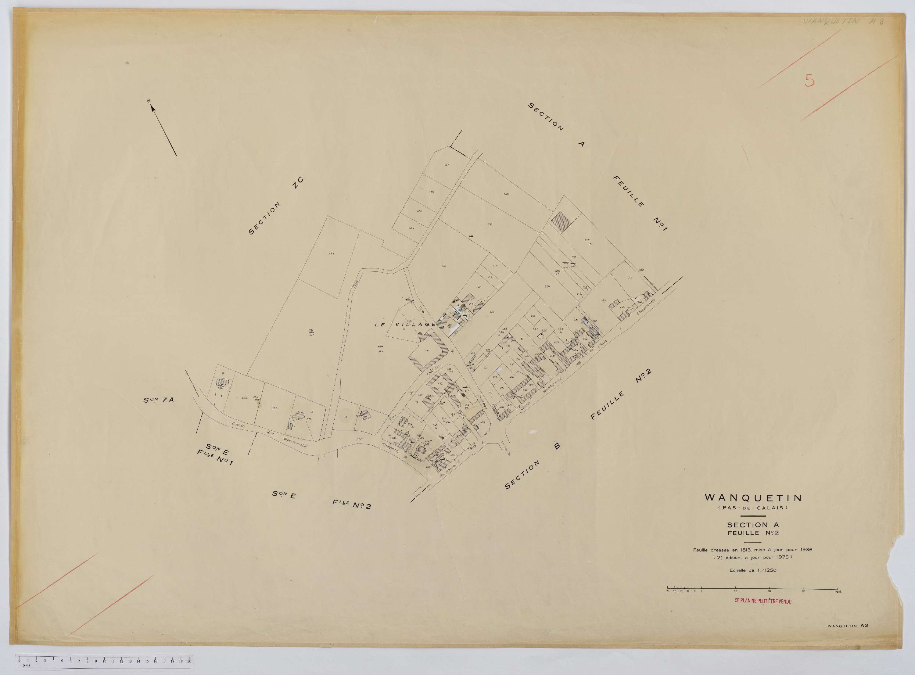 Wanquetin - Section A, feuille 2.