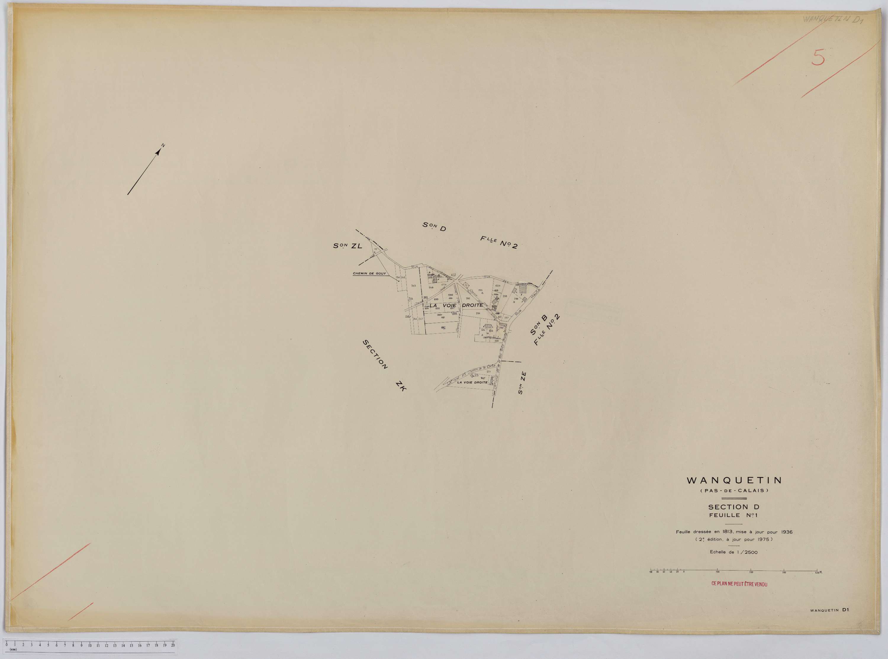 Wanquetin - Section D, feuille 1.