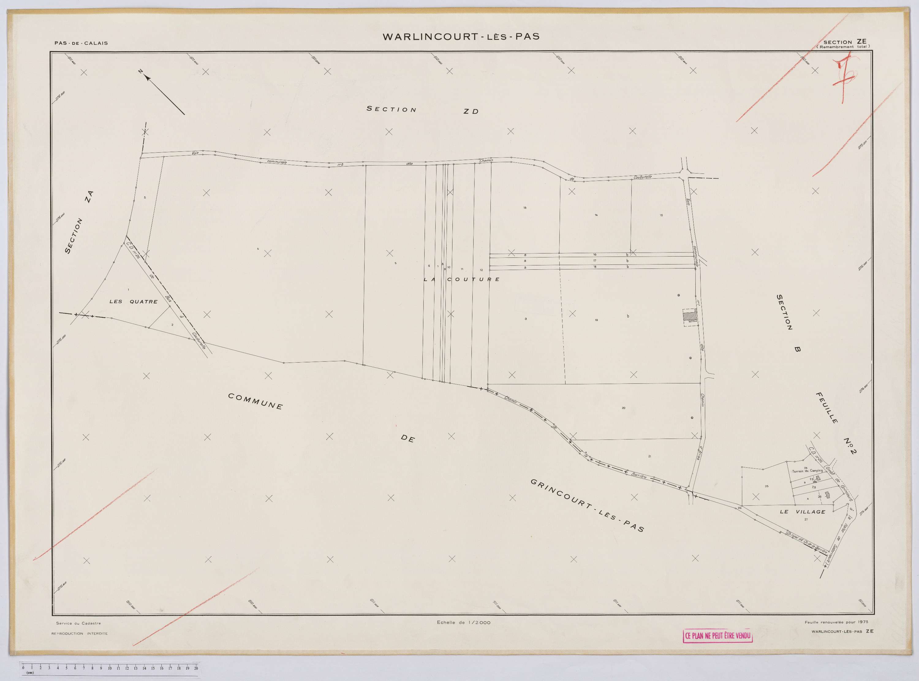 Warlincourt-lès-Pas - Section ZE.