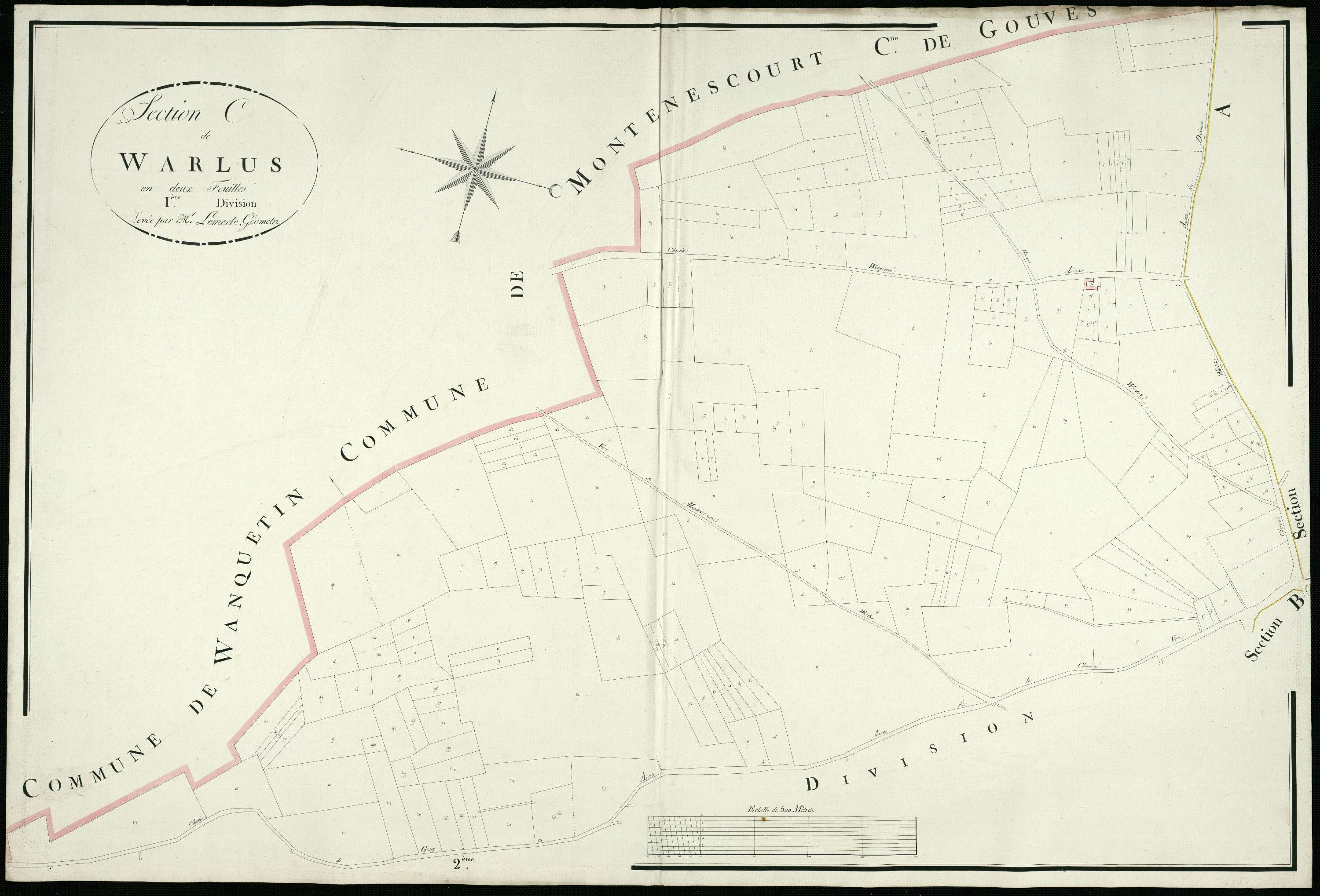 Warlus - Section C, 1re feuille