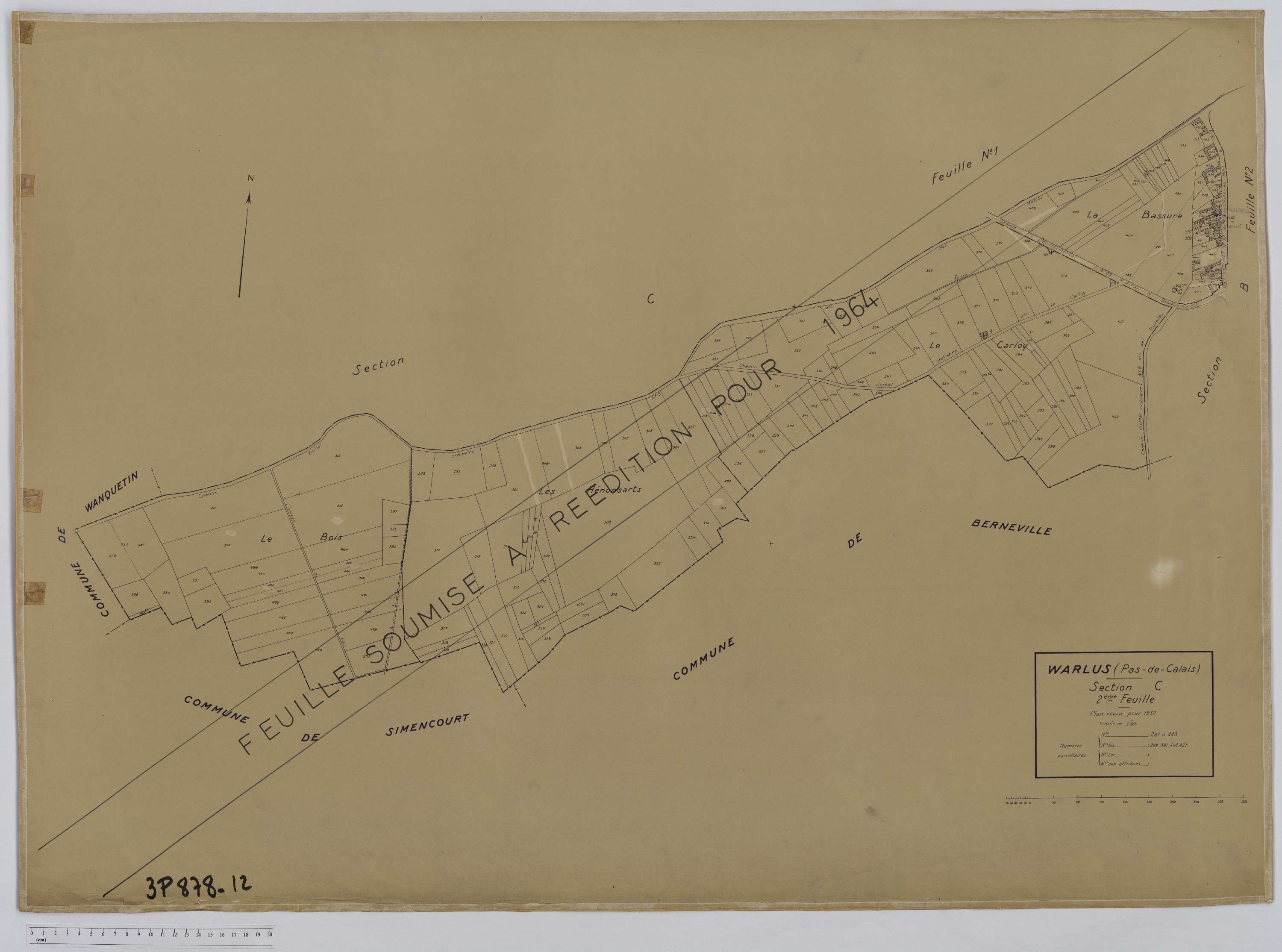 Warlus - Section C, feuille 2.
