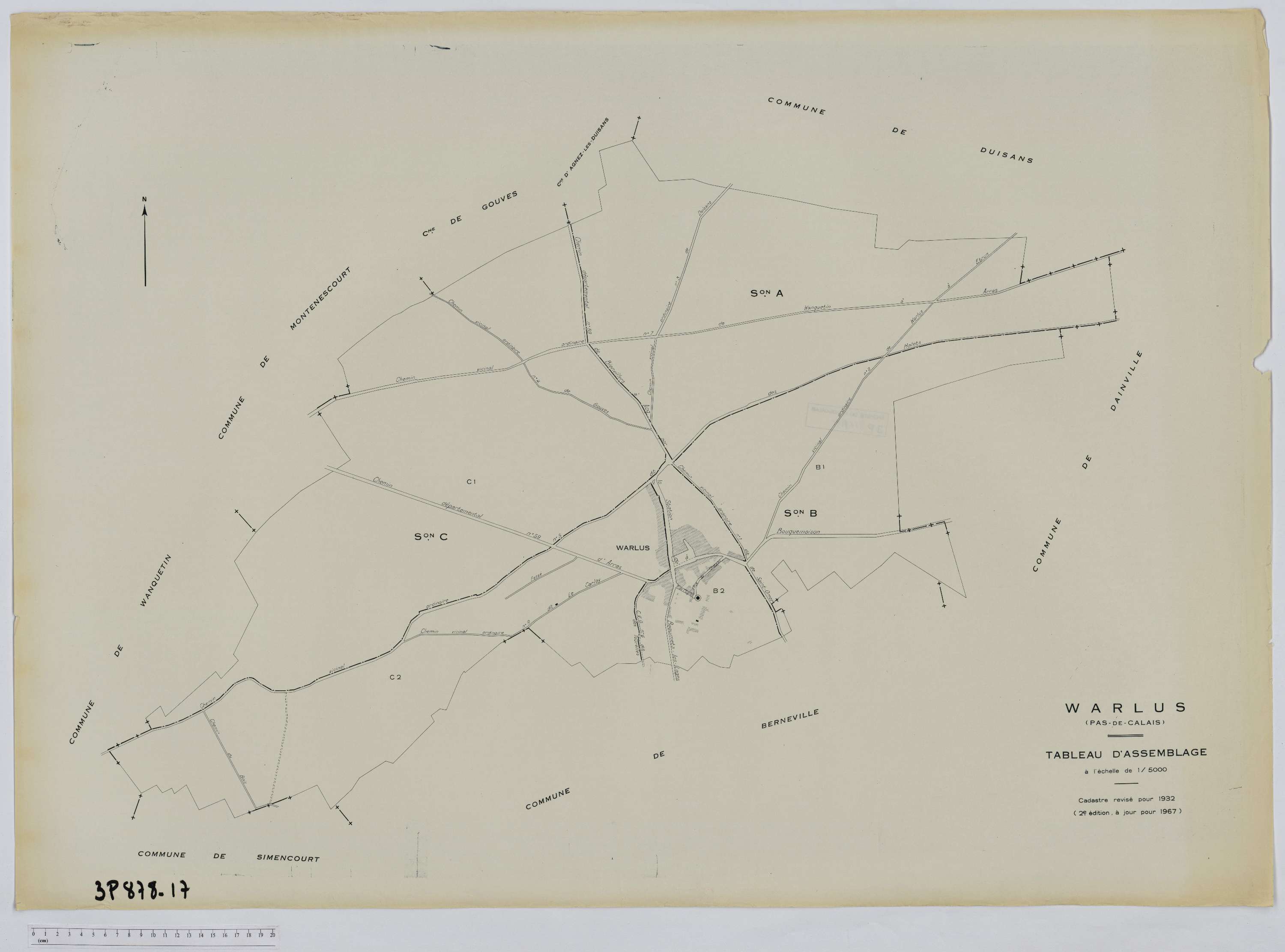 Warlus - Tableau d'assemblage.