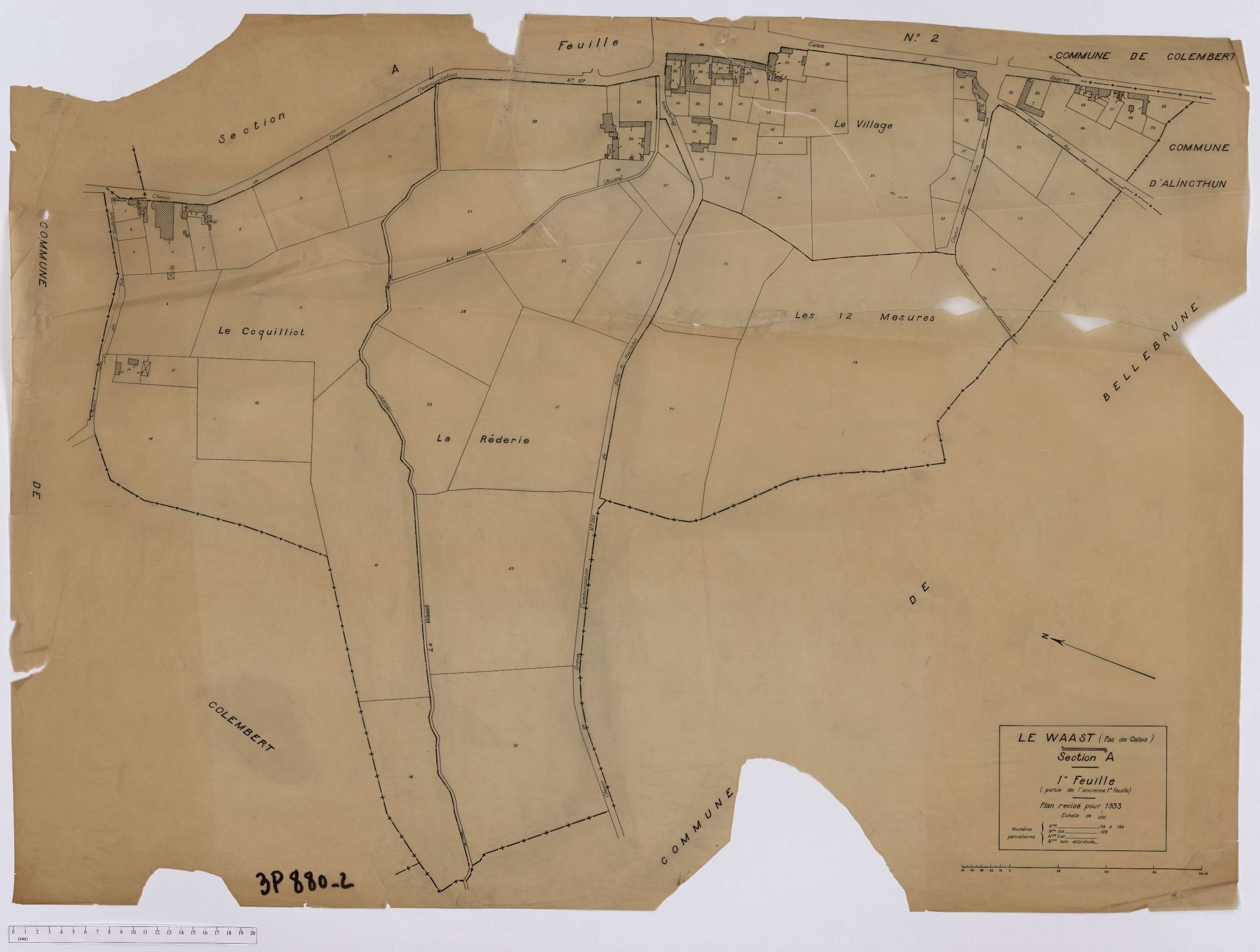 Le Wast - Section A, feuille 1.