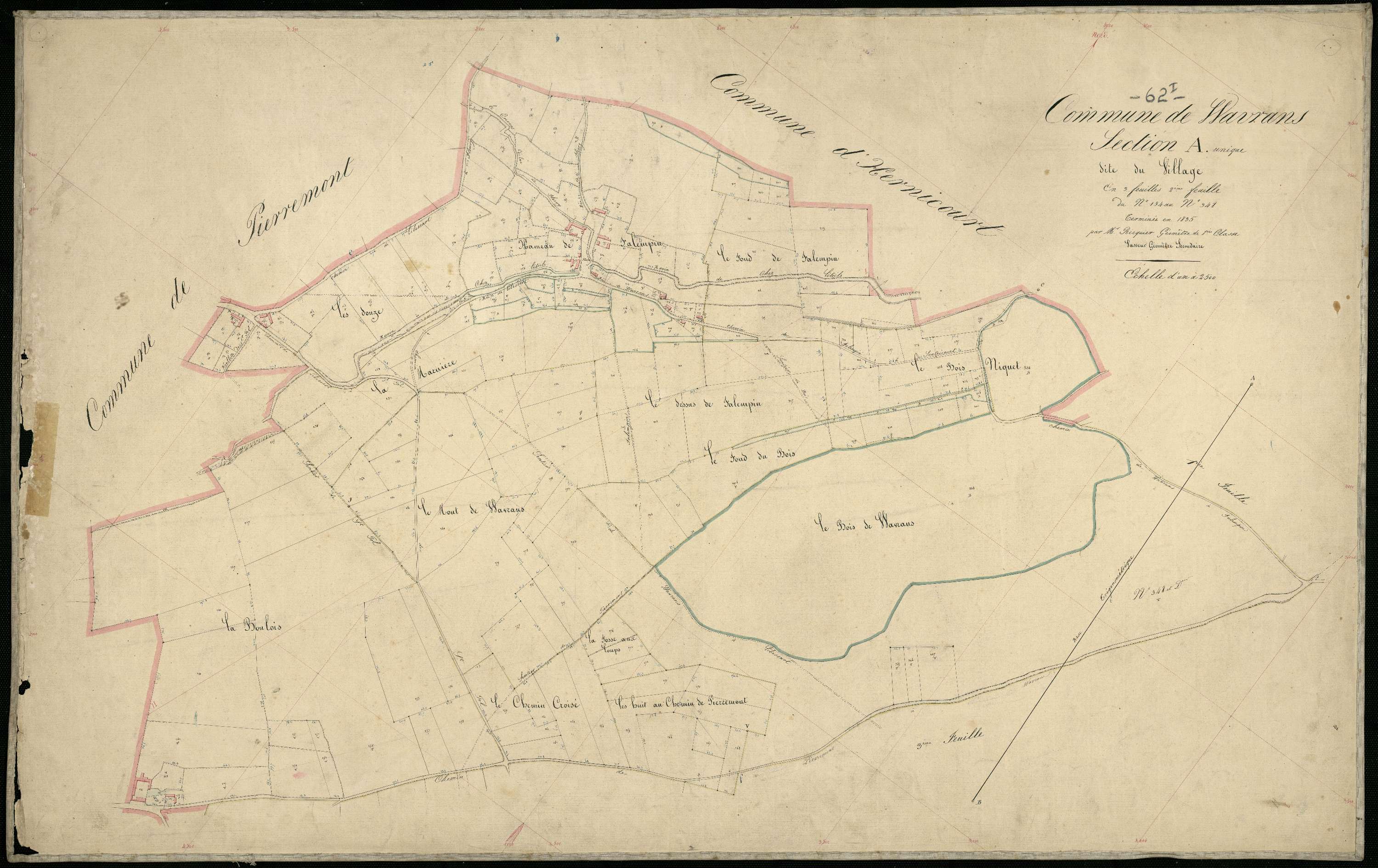 Wavrans-sur-Ternoise - Section A, 2e feuille