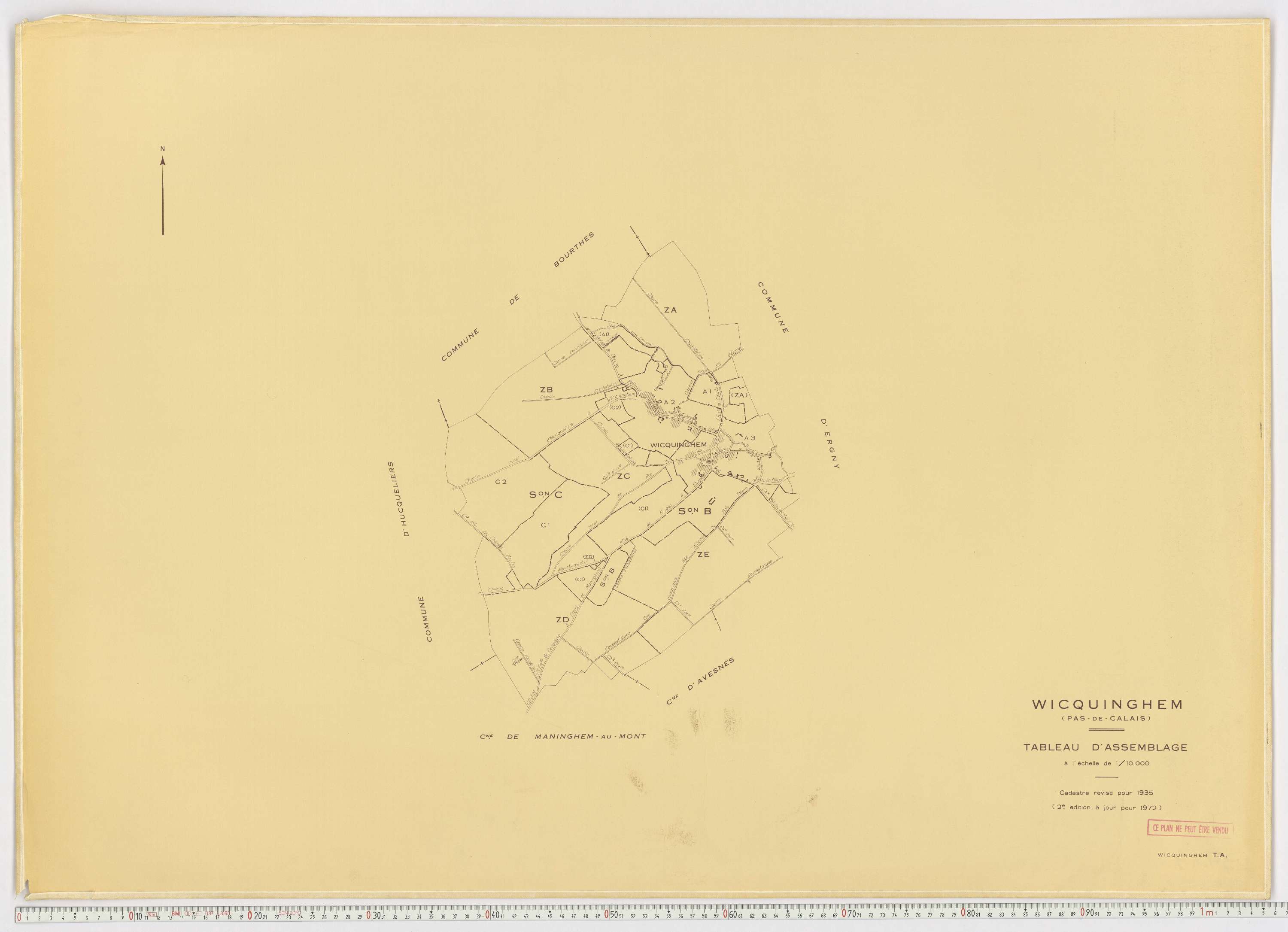 Wicquinghem - Tableau d'assemblage.