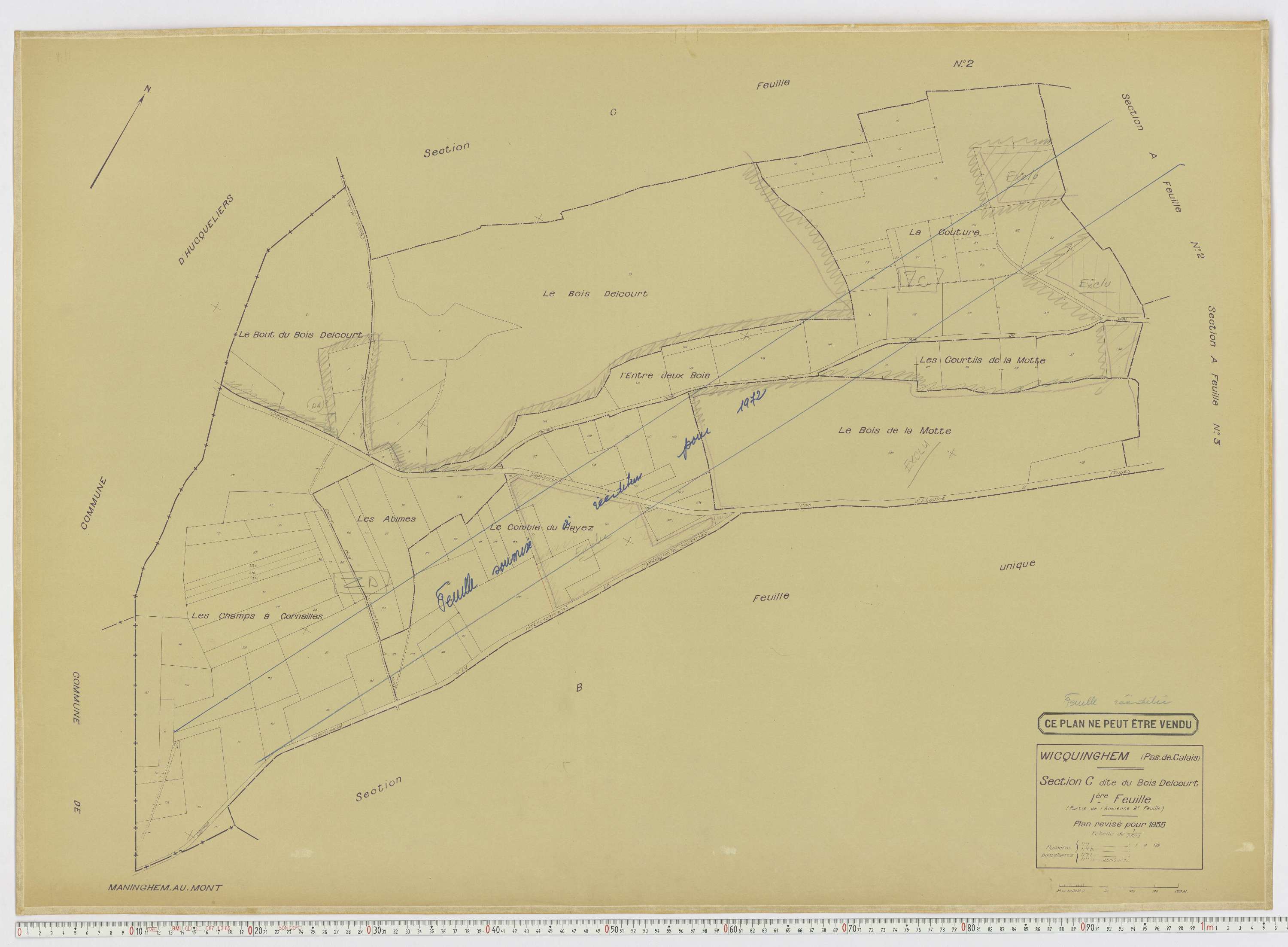 Wicquinghem - Section C, feuille 1.