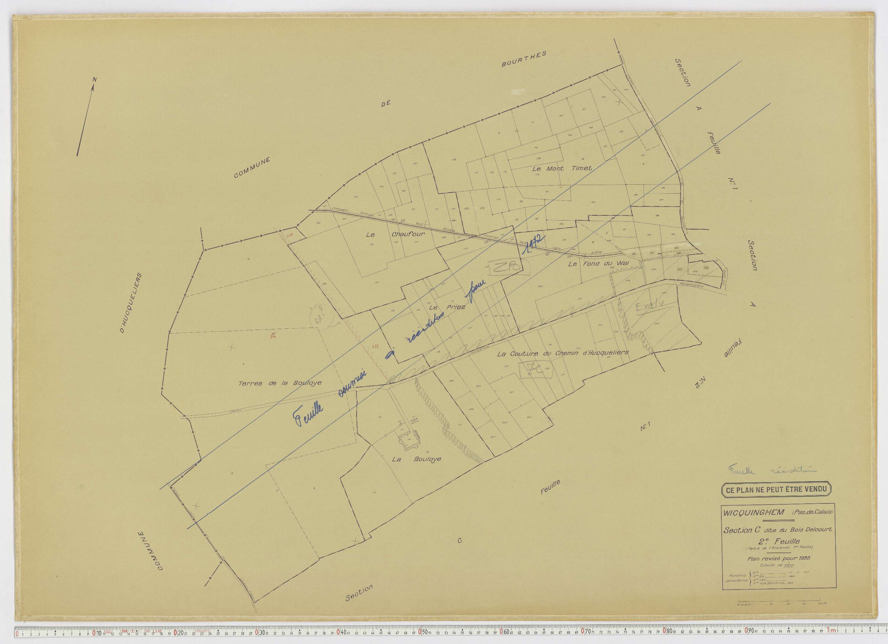 Wicquinghem - Section C, feuille 2.