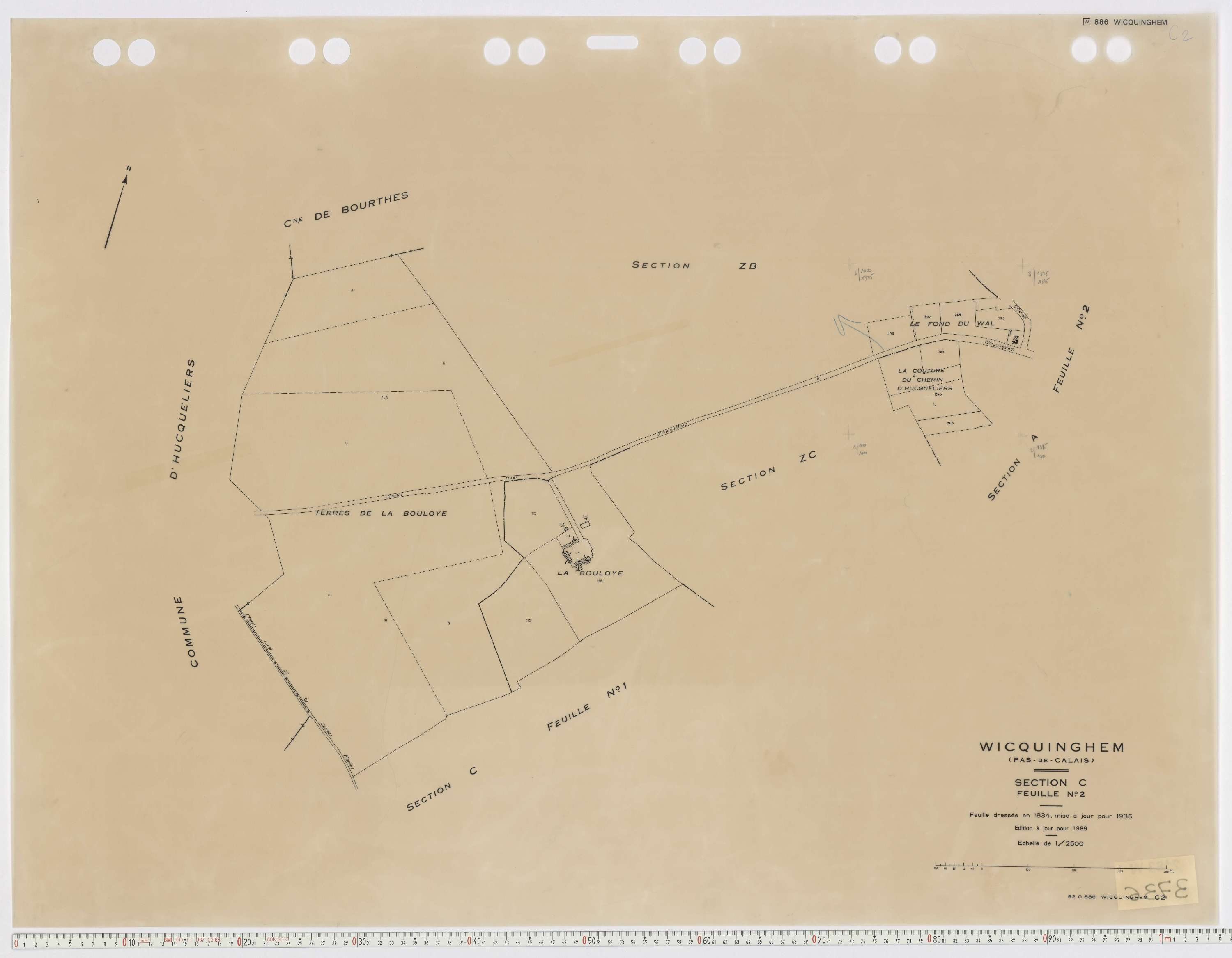 Wicquinghem - Section C, feuille 2.