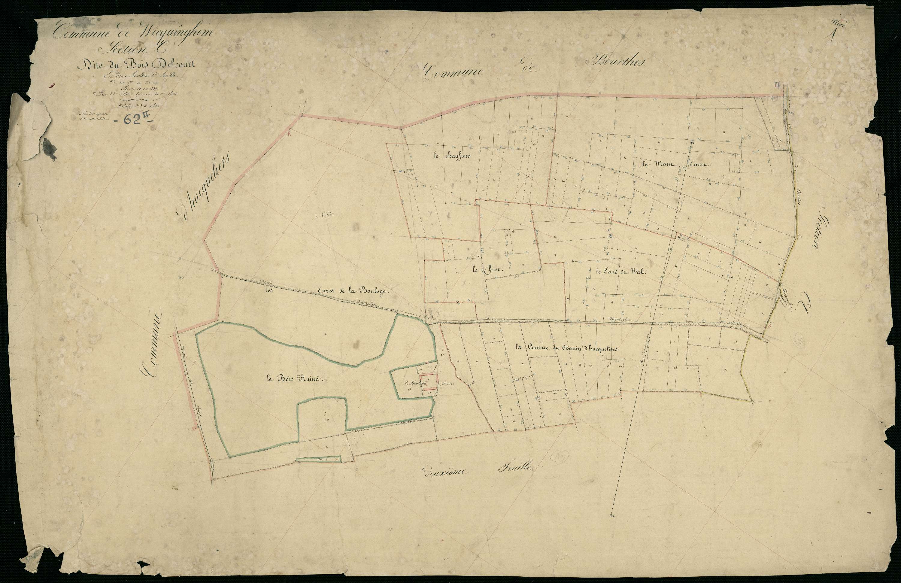 Wicquinghem - Section C, 1re feuille