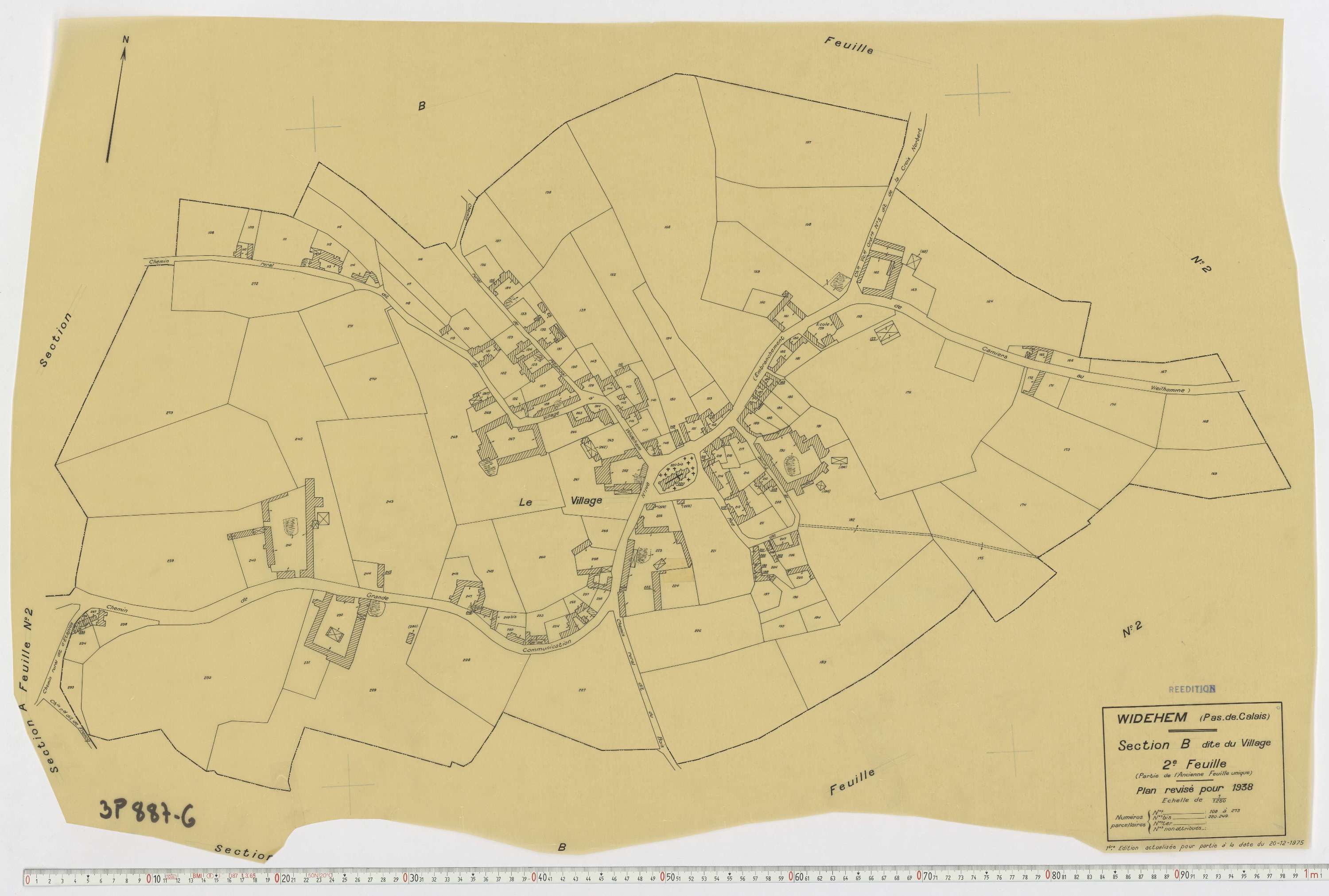 Widehem - Section B, feuille 2.