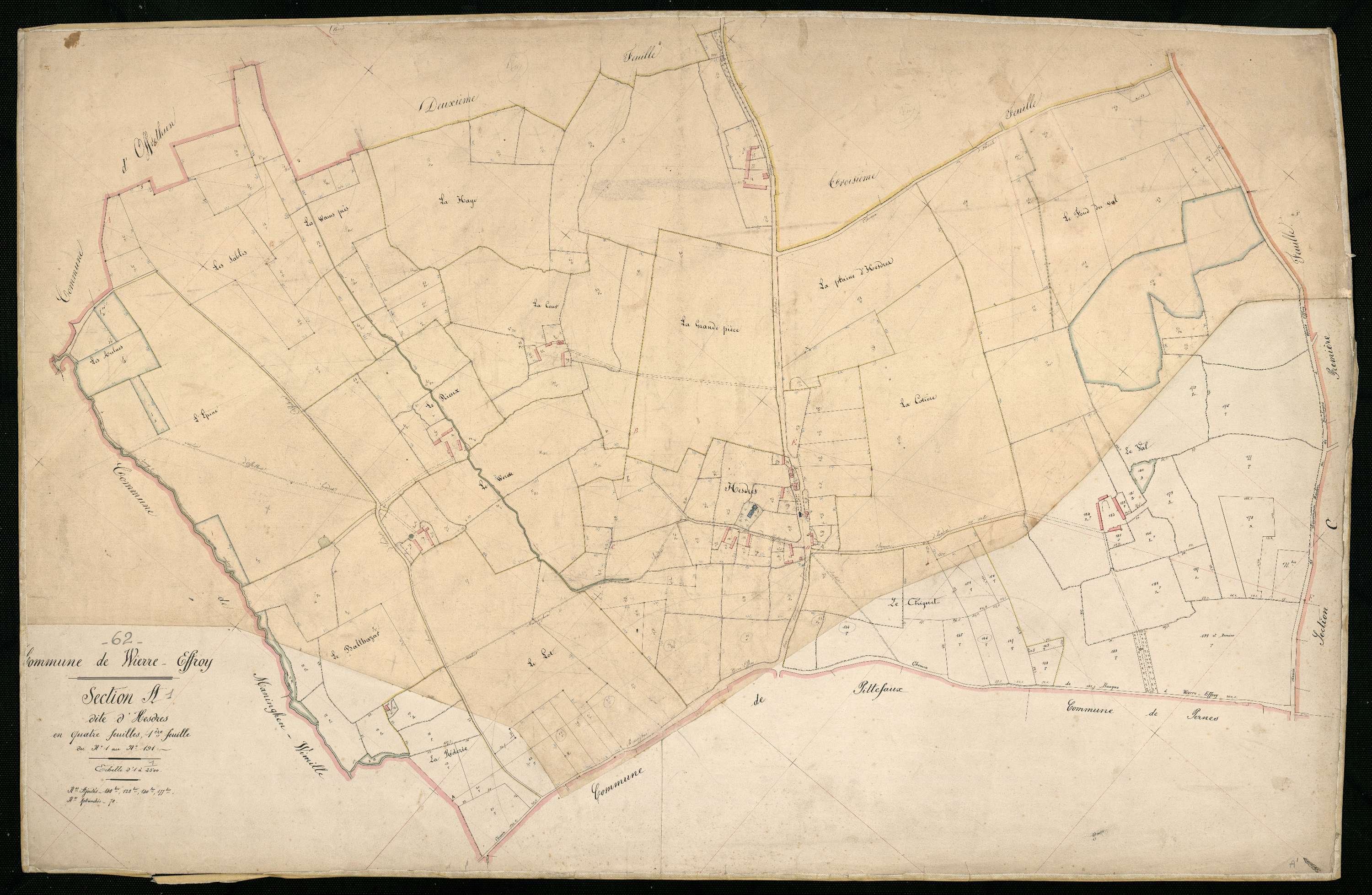 Wierre-Effroy - Section A, 1re feuille