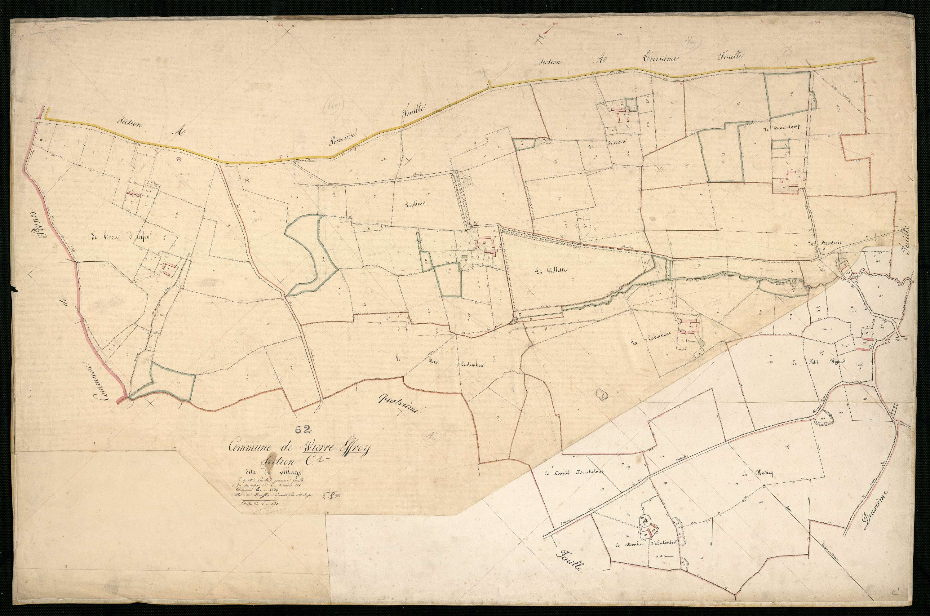 Wierre-Effroy - Section C, 1re feuille