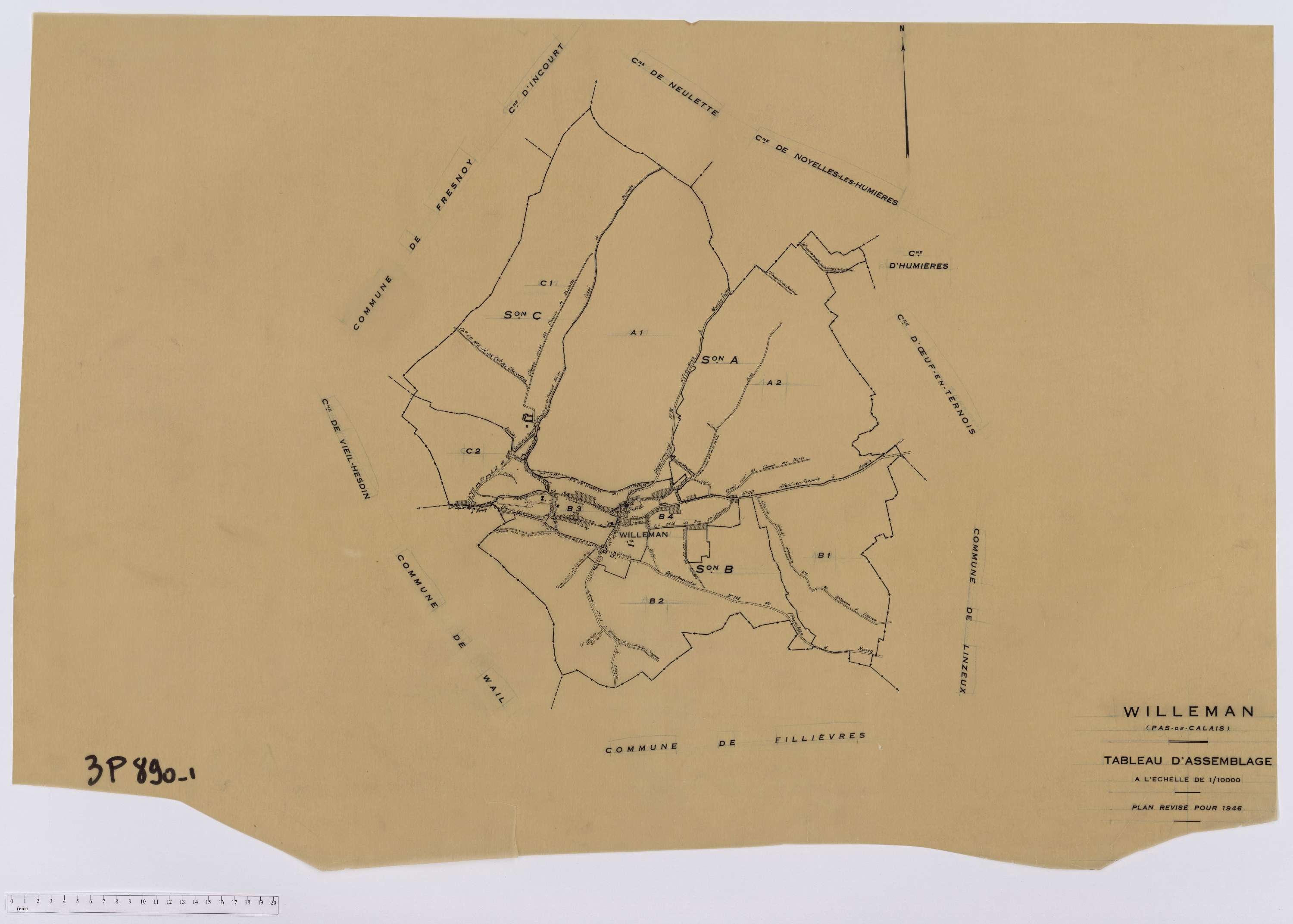 Willeman - Tableau d'assemblage.