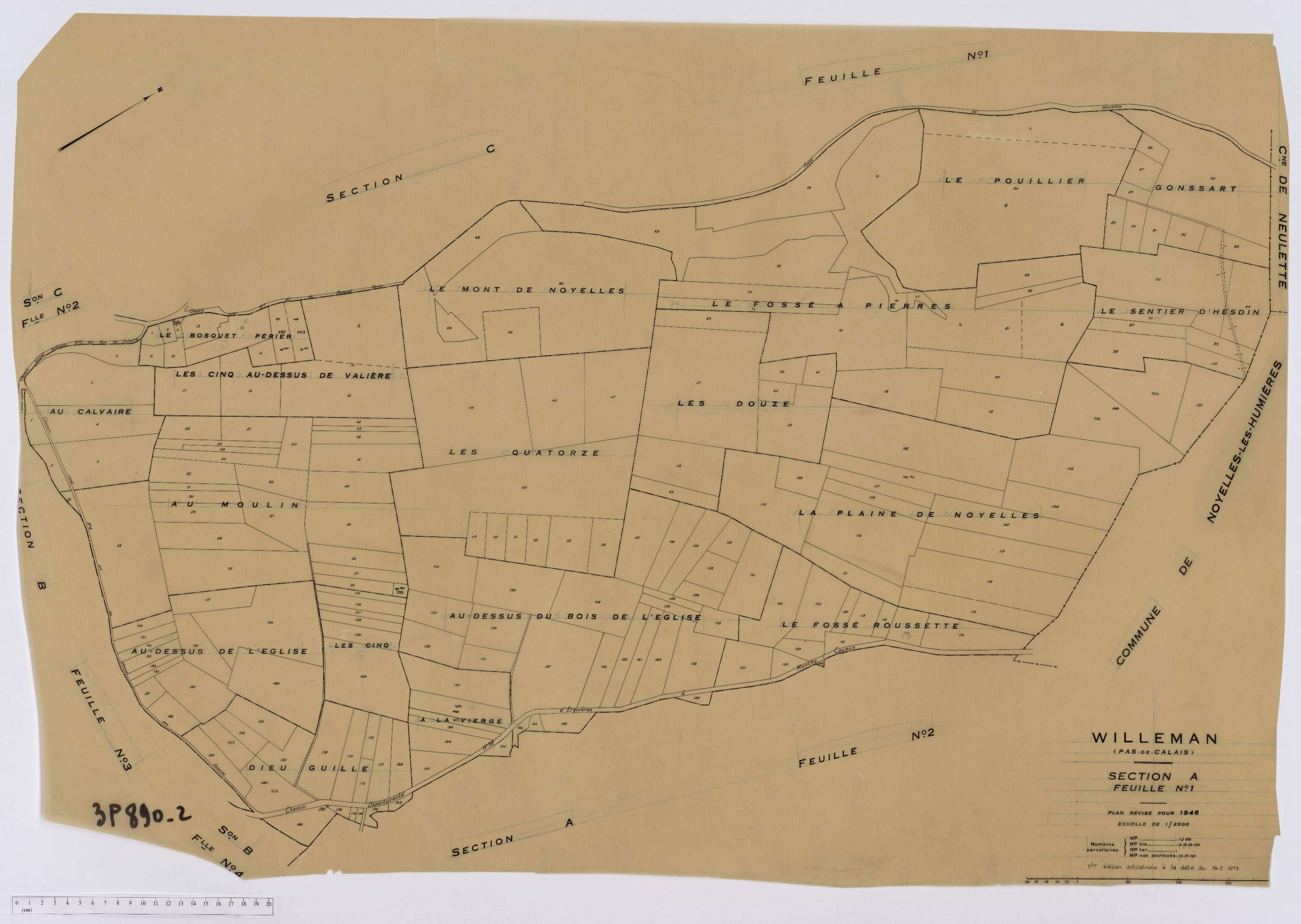 Willeman - Section A, feuille 1.