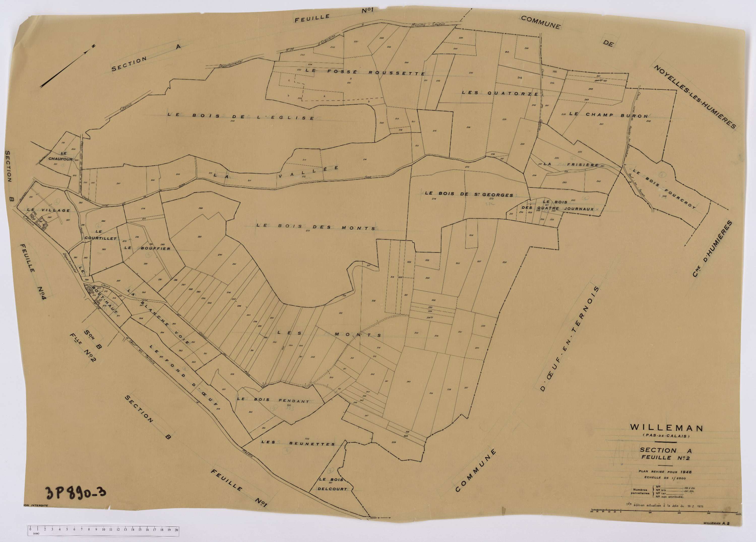 Willeman - Section A, feuille 2.
