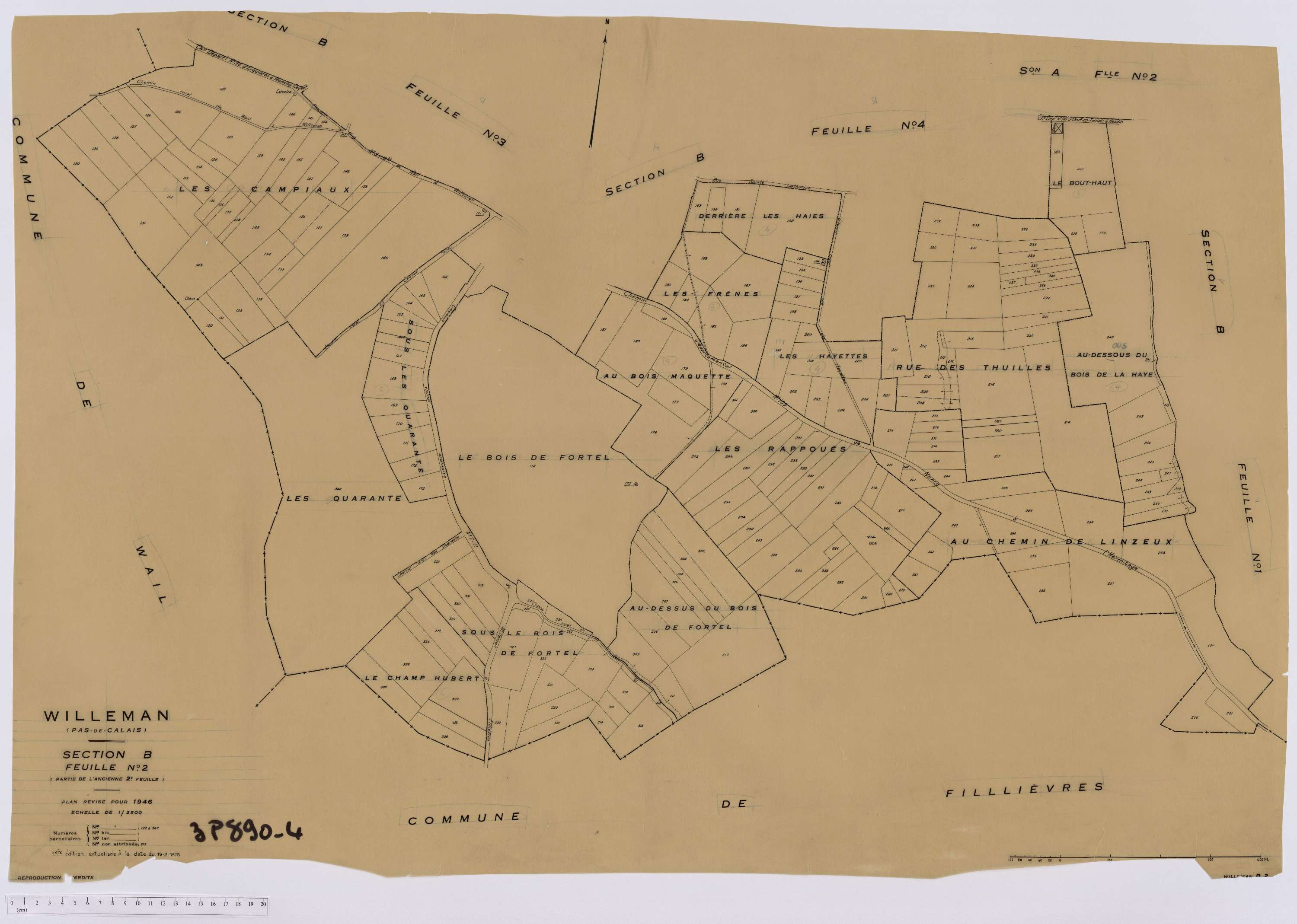 Willeman - Section B, feuille 2.