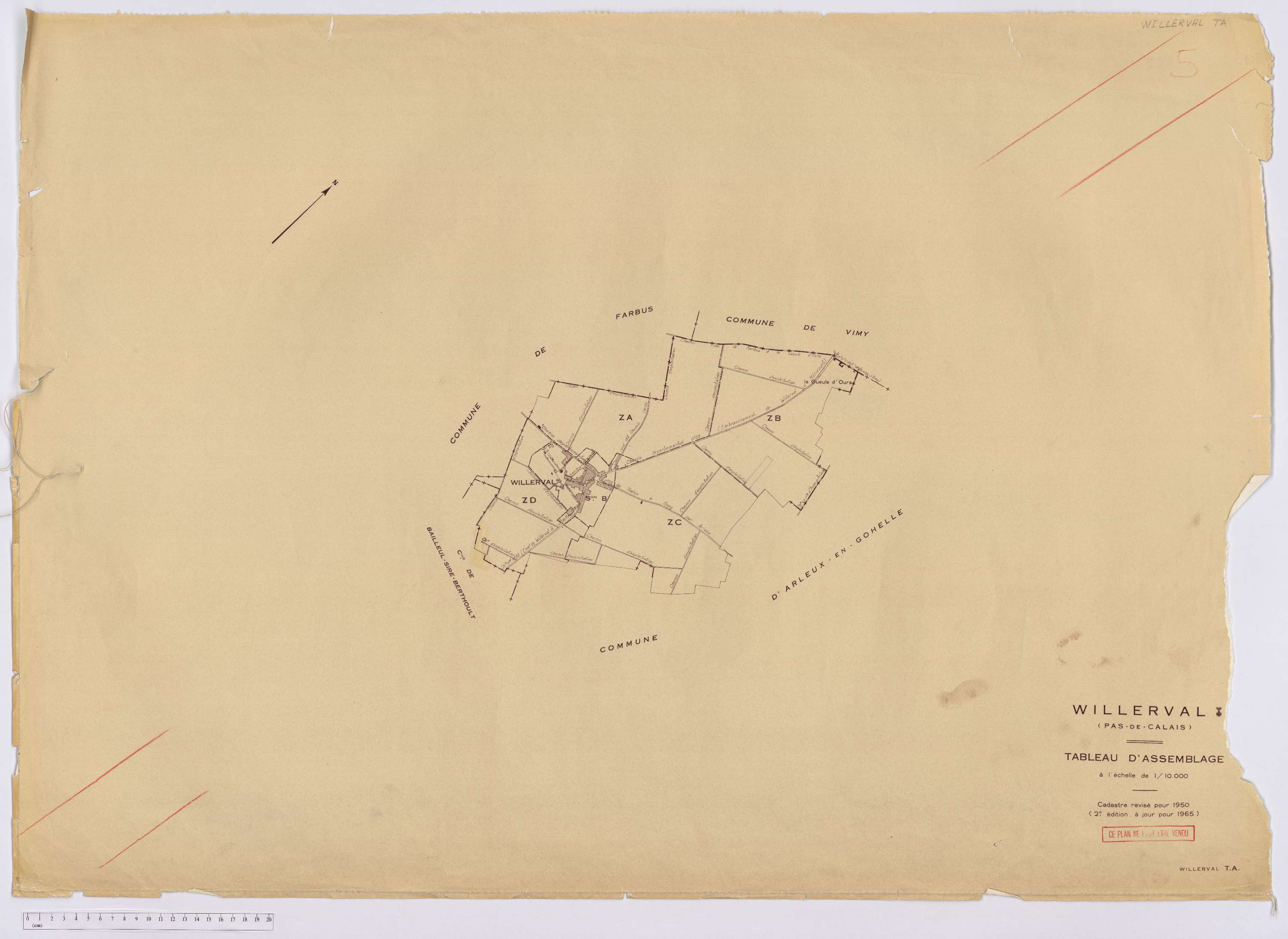 Willerval - Tableau d'assemblage.