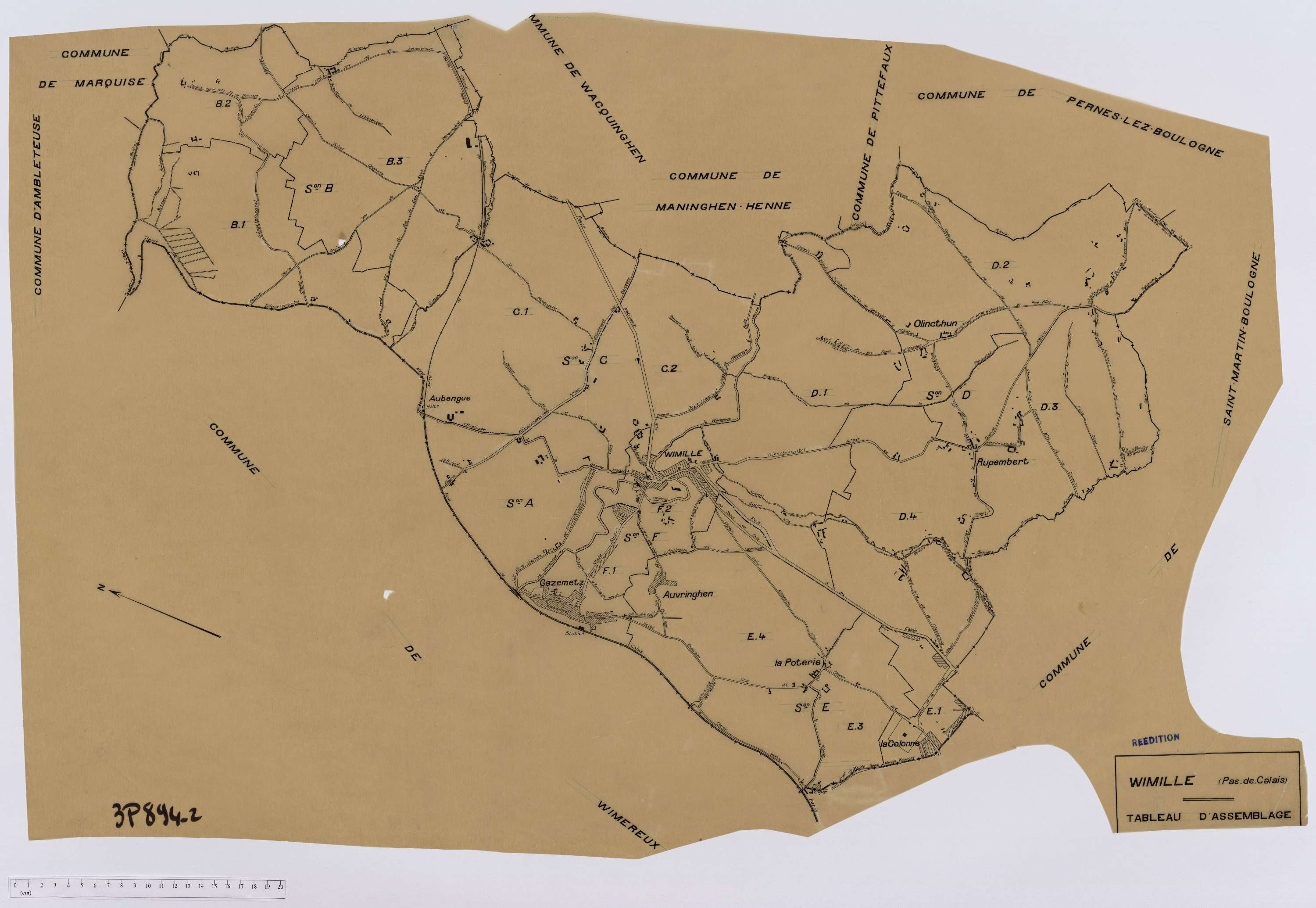 Wimille - Tableau d'assemblage.