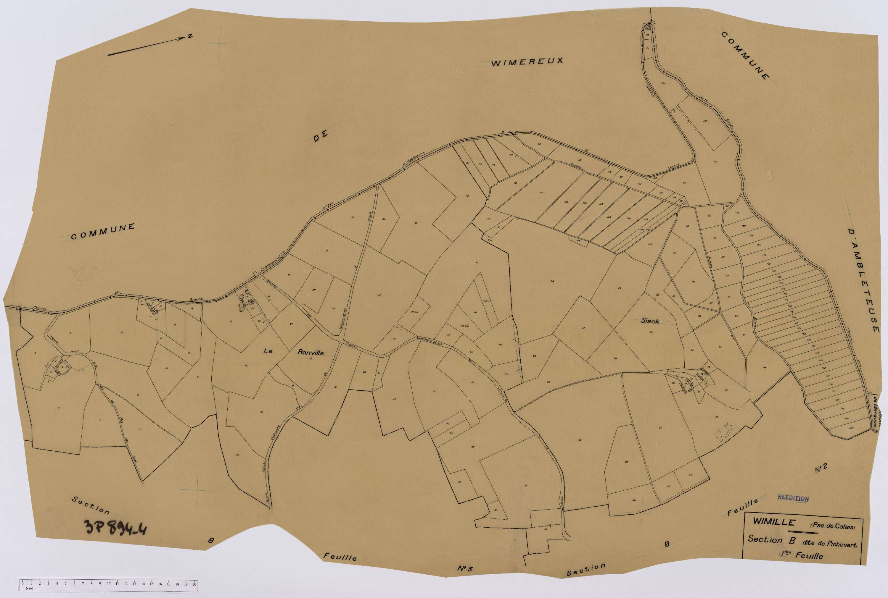 Wimille - Section B, feuille 1.
