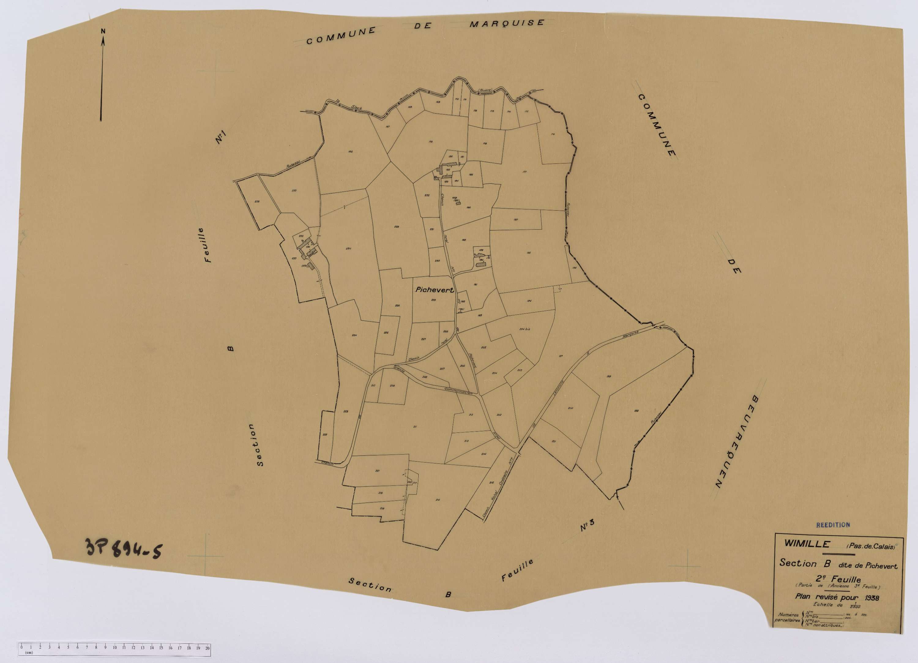 Wimille - Section B, feuille 2.