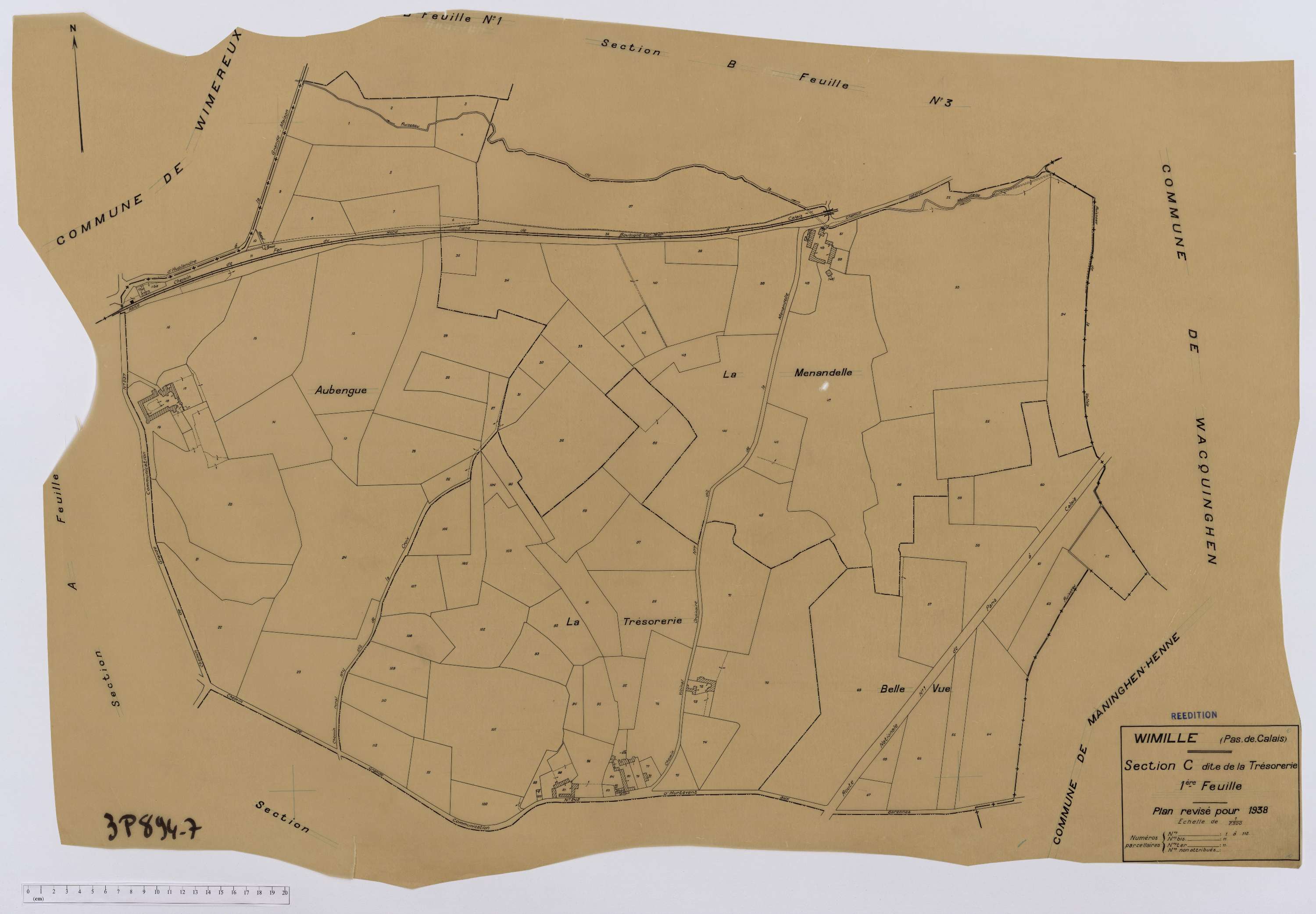 Wimille - Section C, feuille 1.